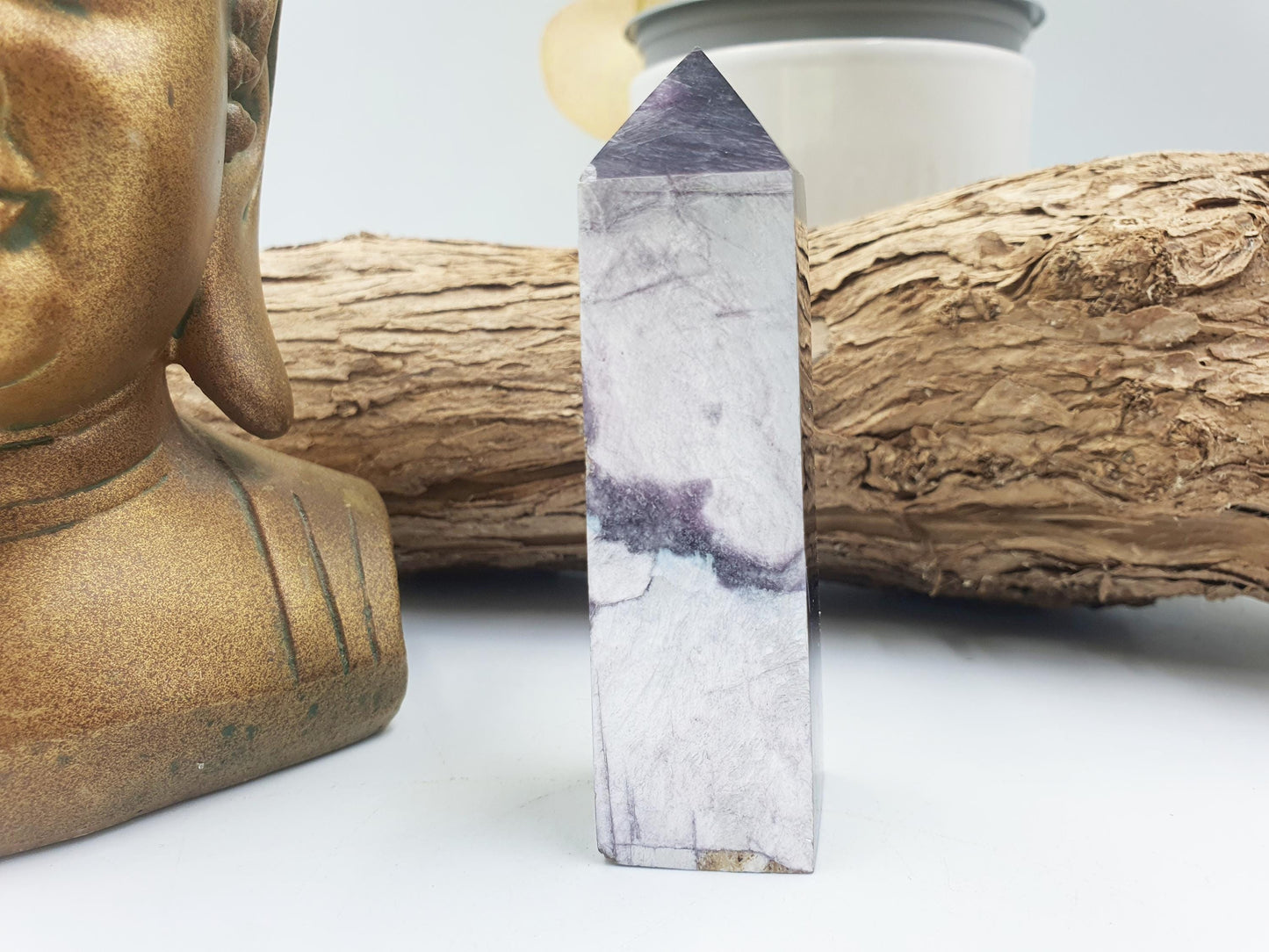 Flashy Purple Mica Point / Purple Mica Tower / Lepidolite Point / Purple Mica Obelisk / Healing Tower - 100g