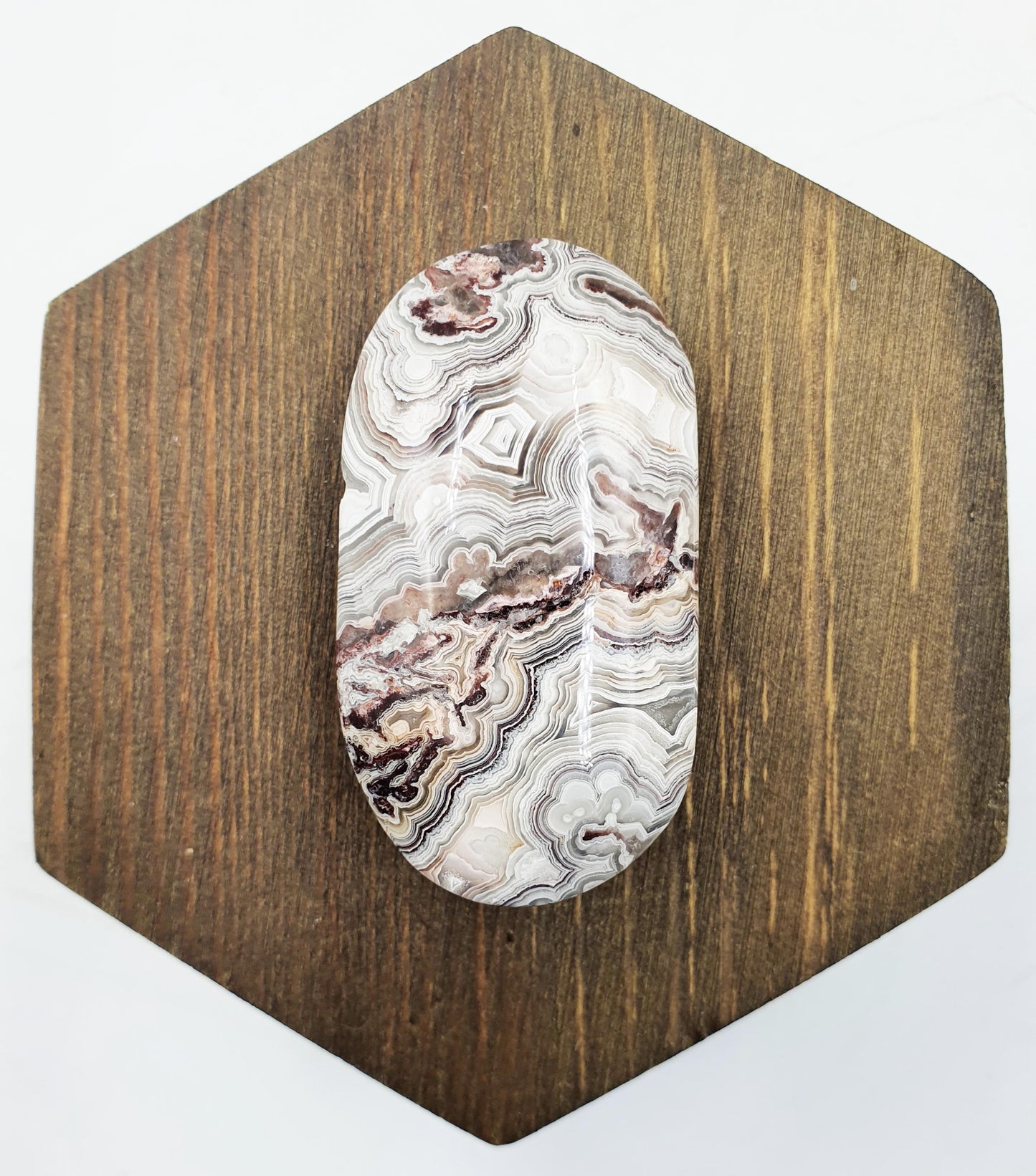 Beautiful Mexican Crazy Lace Agate Palm / Crazy Lace Agate Palm Stone / Drusy Agate Palm / Meditation Palm - 35g