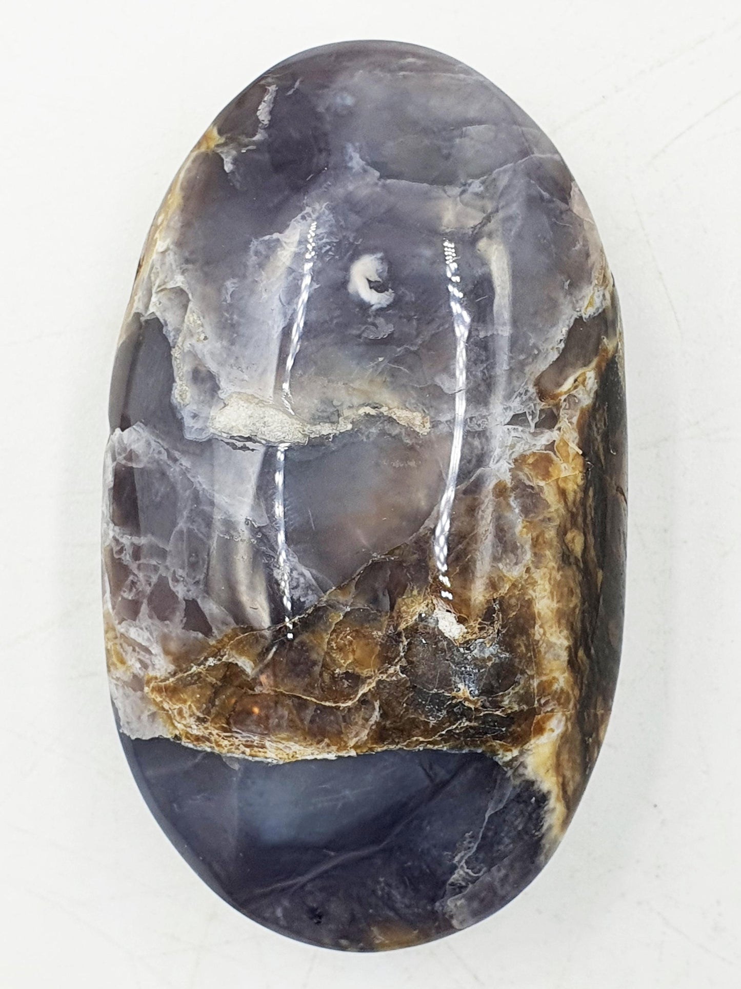 Beautiful Petrified Wood Palm / Petrified Wood Palm Stone / Meditation Palm / Reiki Crystal Palm - 95g