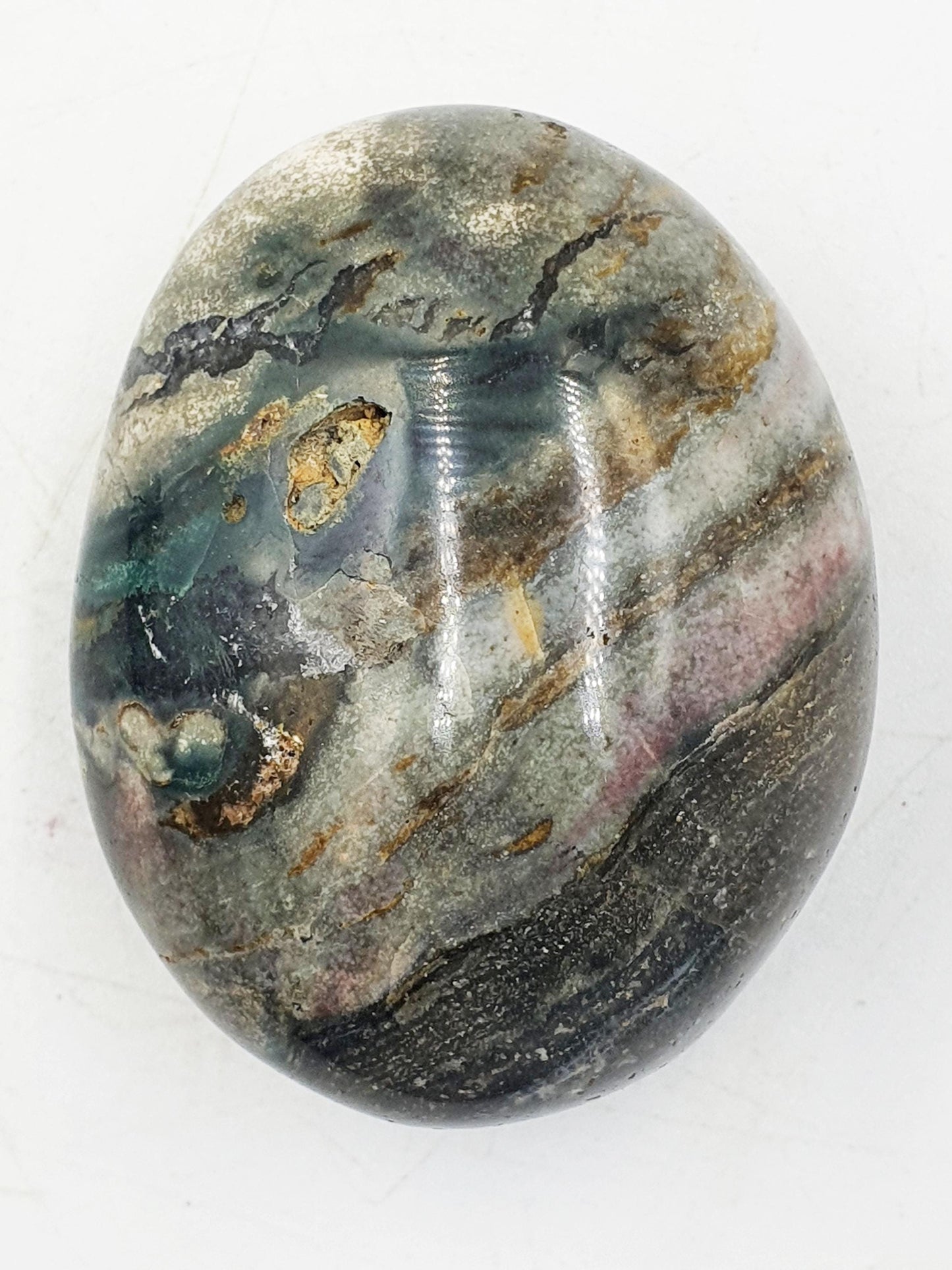 Ocean Jasper Palm / Ocean Jasper Palm stone / OJ Palm / Meditation Palm / Reiki Crystal Palm - 90g
