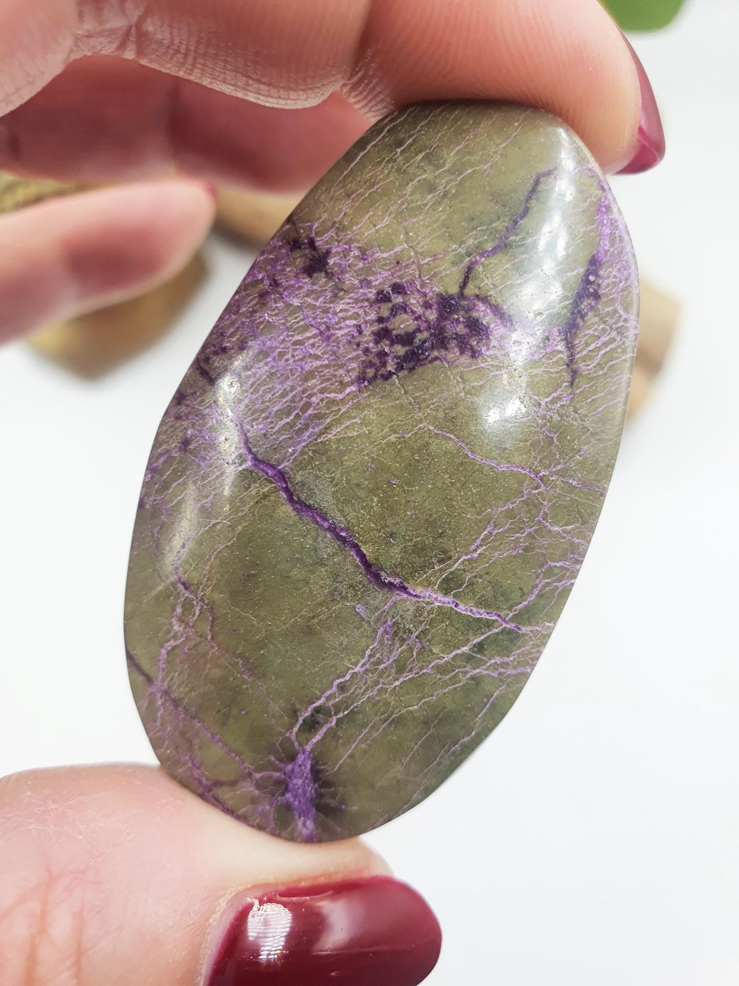 Little Cute Atlantisite Palm / Atlantisite Palm Stone / Collectors Crystal Palm / Reiki Crystal Palm / Meditation Stone - 25g