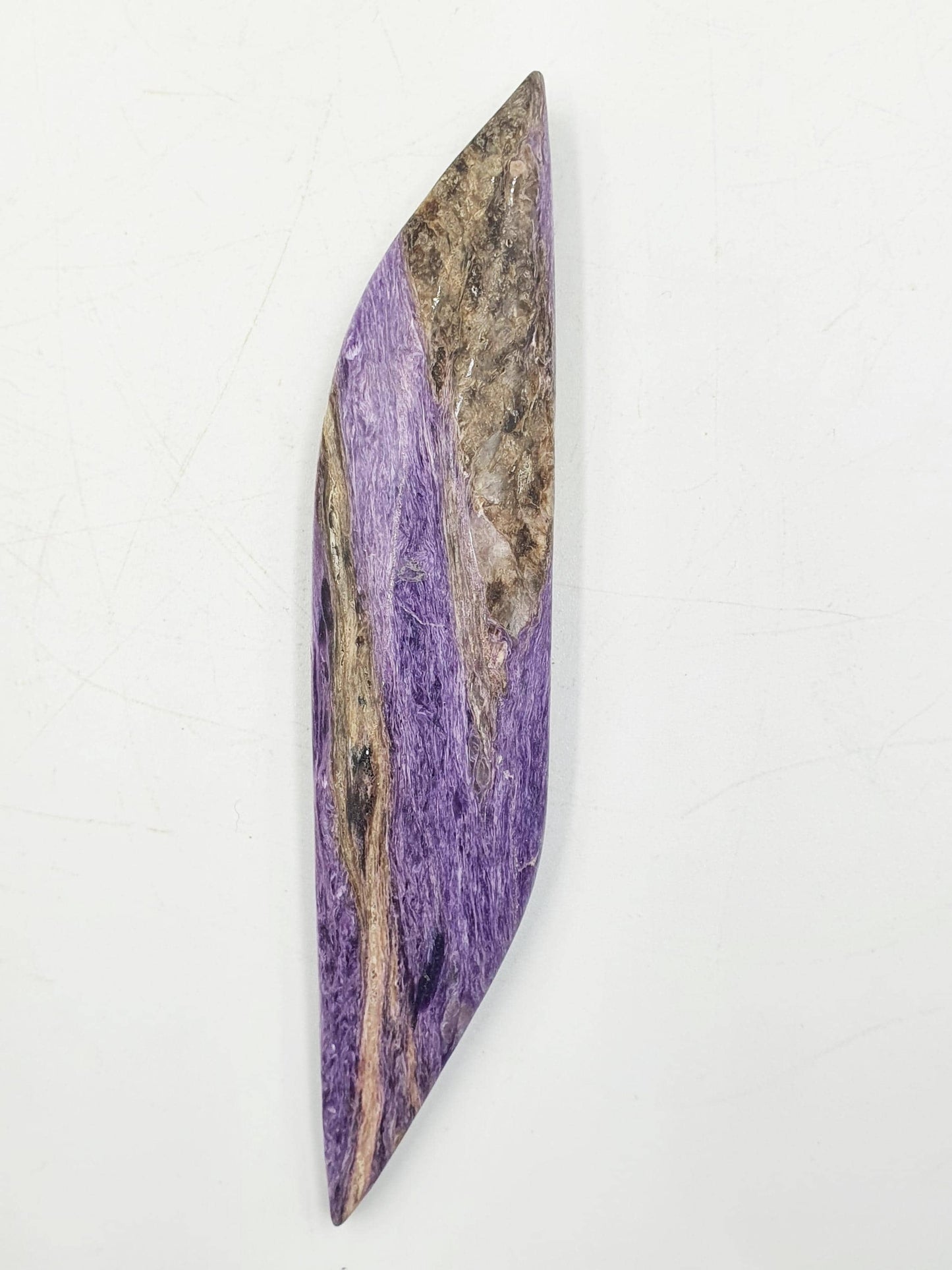 Gorgeous Charoite Freeform / Charoite Palm Stone / Charoite Carving / Charoite Shard / Collectors Crystal - 50g