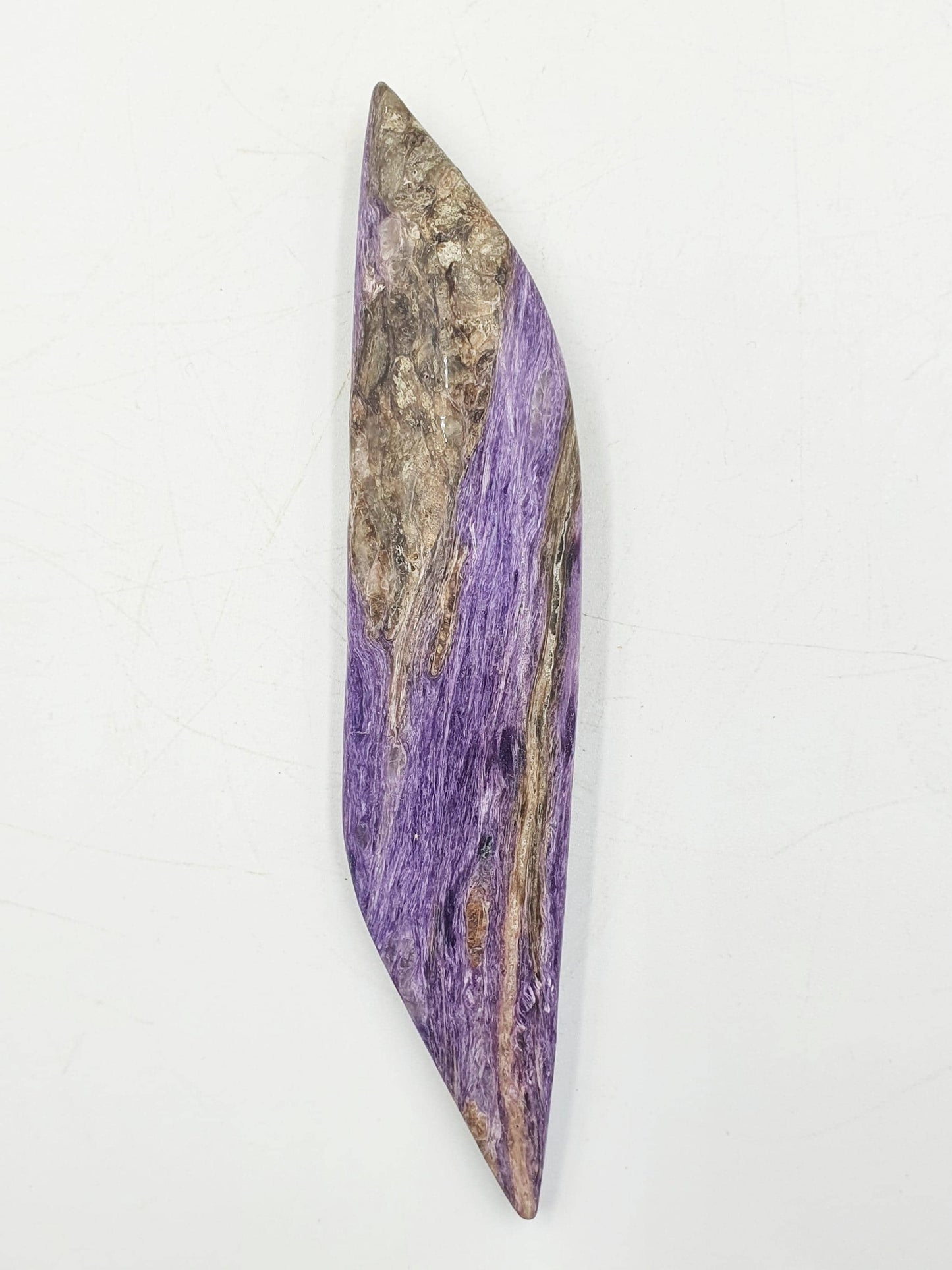 Gorgeous Charoite Freeform / Charoite Palm Stone / Charoite Carving / Charoite Shard / Collectors Crystal - 50g