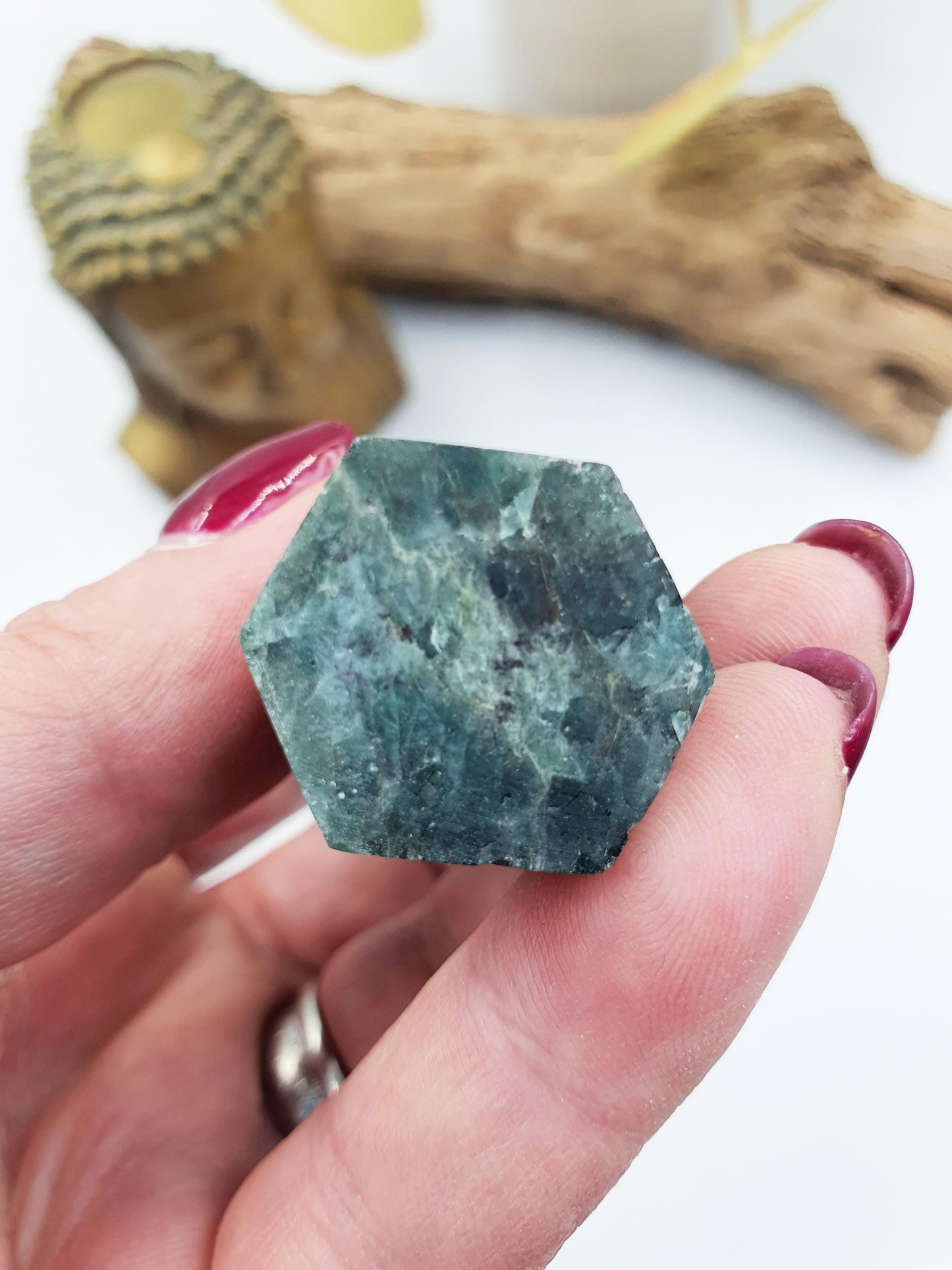 Blue and Green Apatite Tower / Apatite Healing Tower / Blue and Green Apatite Point / Crystal Tower - 85g