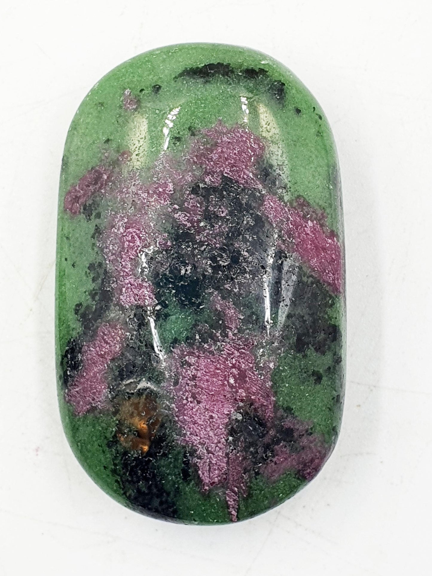 Ruby in Zoisite Palm / Ruby Zoisite Palm Stone / Anyolite Palm / Pocket Crystal / Meditation Palm - 65g
