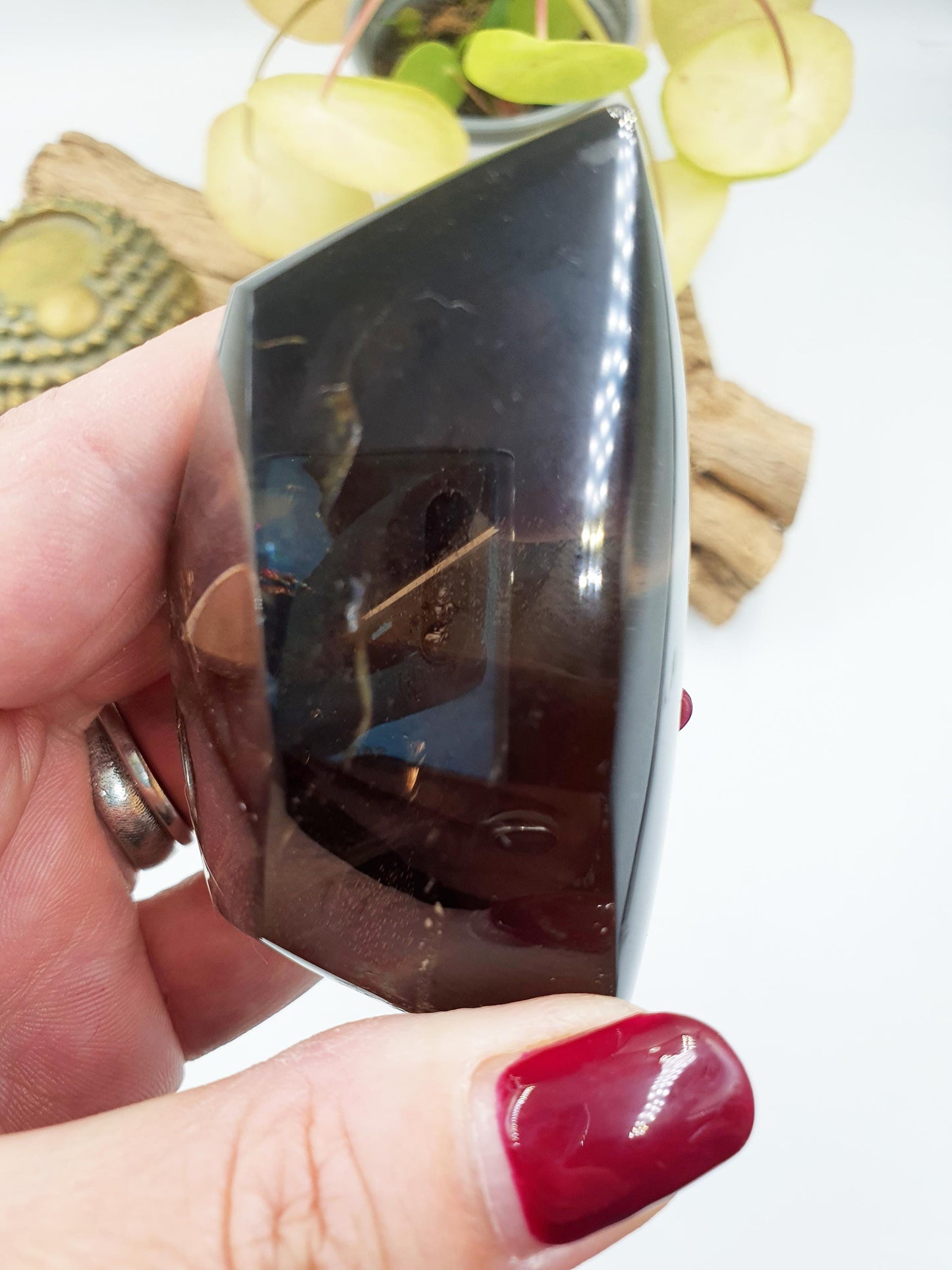 Smoky Quartz Freeform with rainbow / High Grade Smoky Quartz / Smoky Quartz Crystal Freeform / Smoky Quartz Chunk - 165g