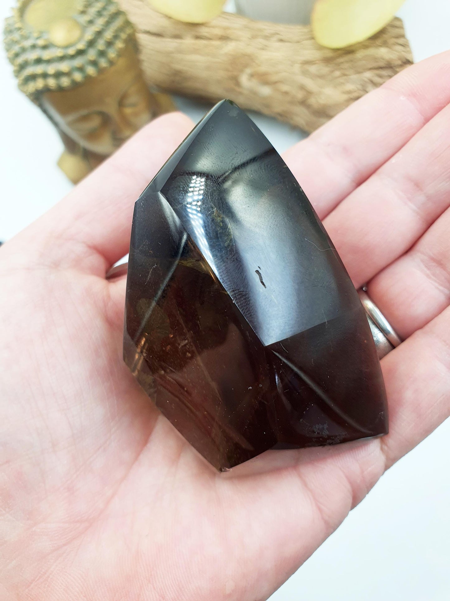 Smoky Quartz Freeform with rainbow / High Grade Smoky Quartz / Smoky Quartz Crystal Freeform / Smoky Quartz Chunk - 165g