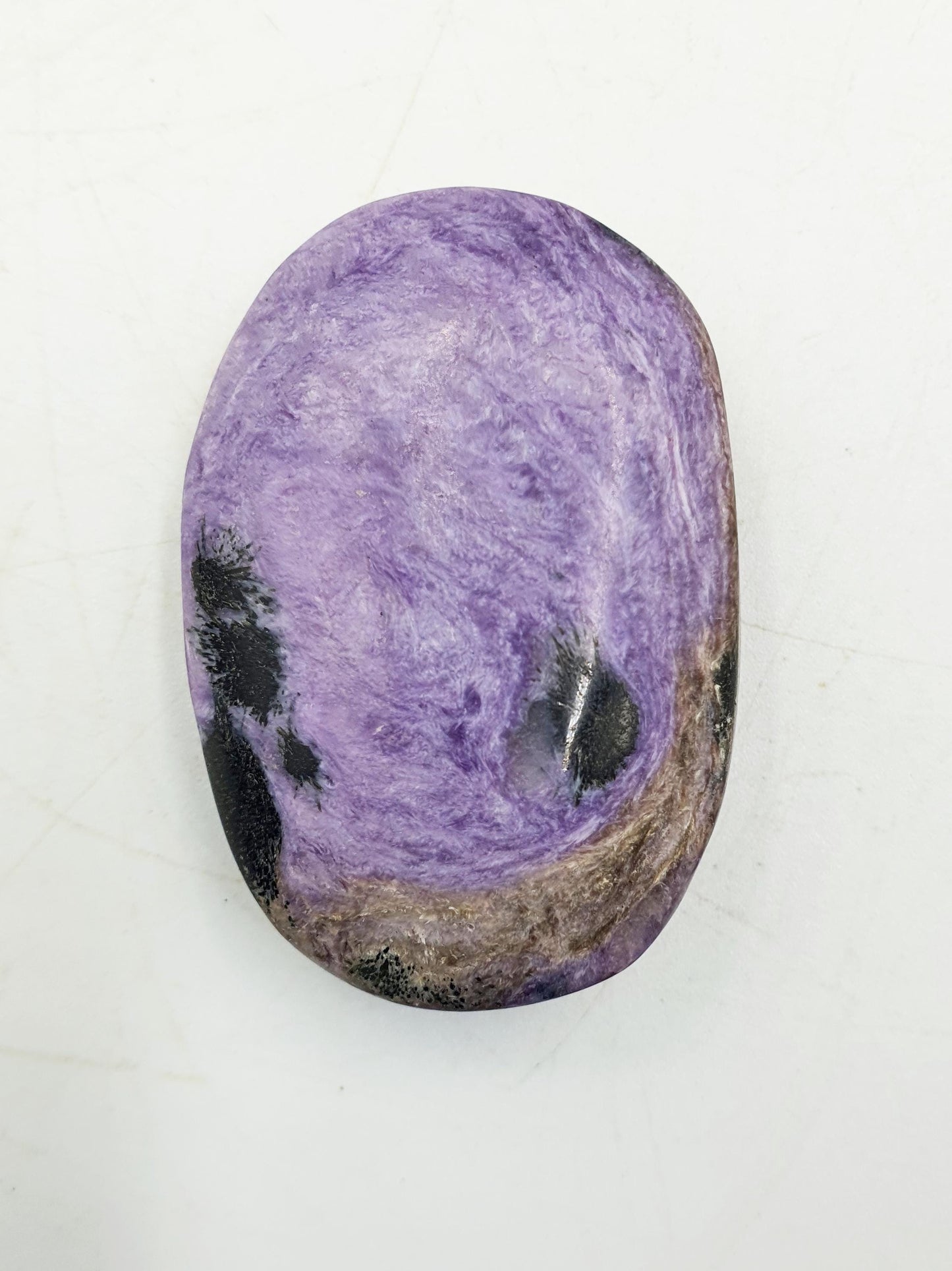Gorgeous Little Charoite Palm / Charoite Palm Stone / Meditation Palm / Pocket Crystal / Collectors Palm - 35g