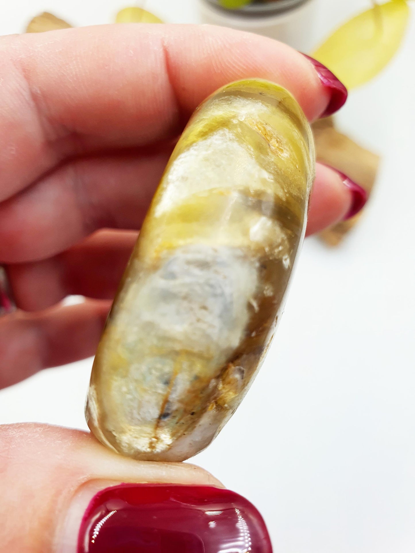Muscovite (Golden Mica) Palm / Muscovite (Golden Mica) Palmstone / Golden Lepidolite Palm / Meditation Palm - 55g