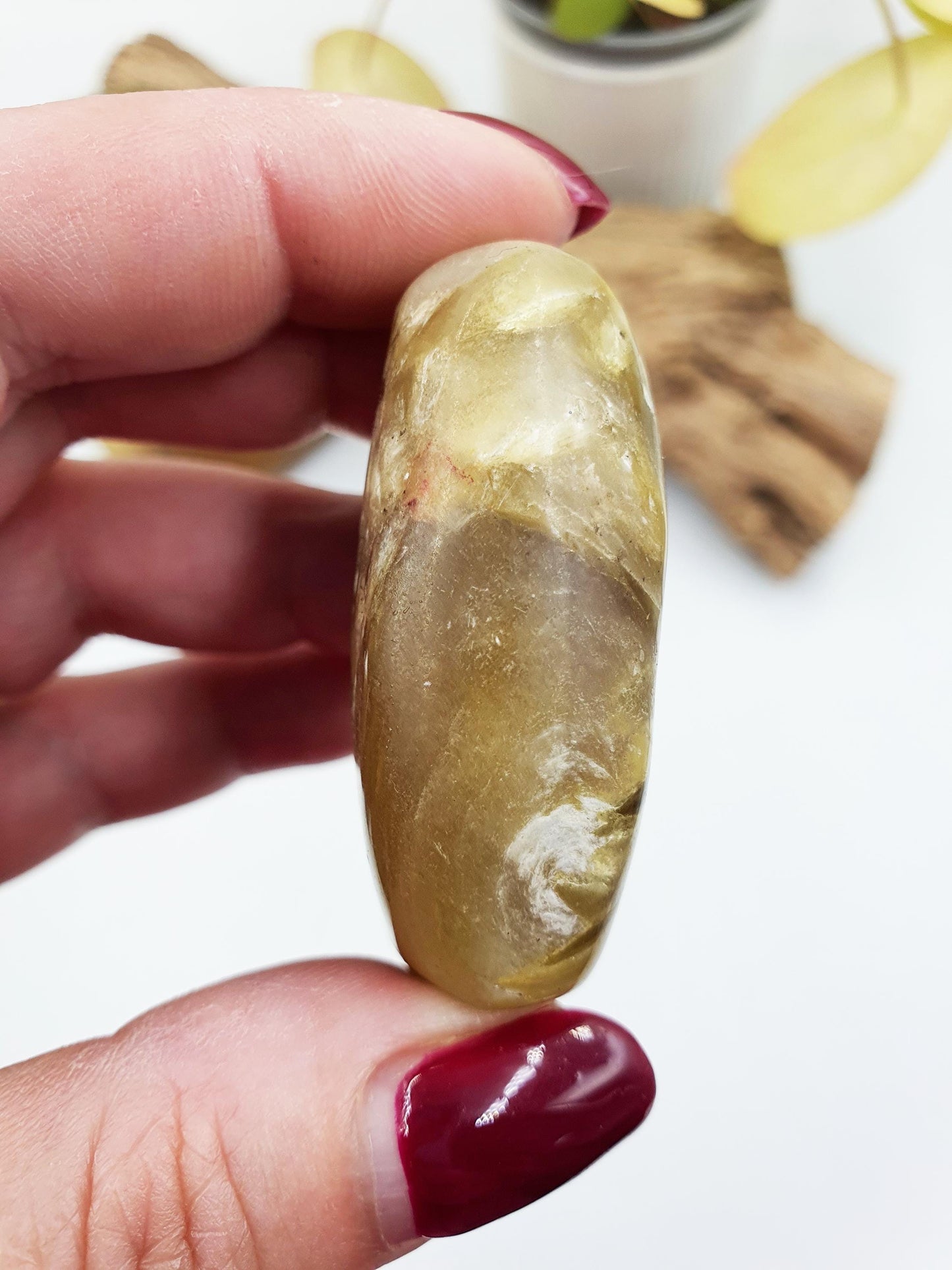 Muscovite (Golden Mica) Palm / Muscovite (Golden Mica) Palmstone / Golden Lepidolite Palm / Meditation Palm - 55g