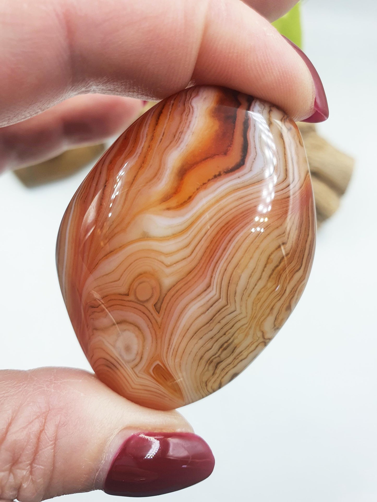 Stunning Sardonyx Palm / Sardonyx Palm Stone / Healing Palm / Meditation Palm / Reiki Crystal Palm - 45g