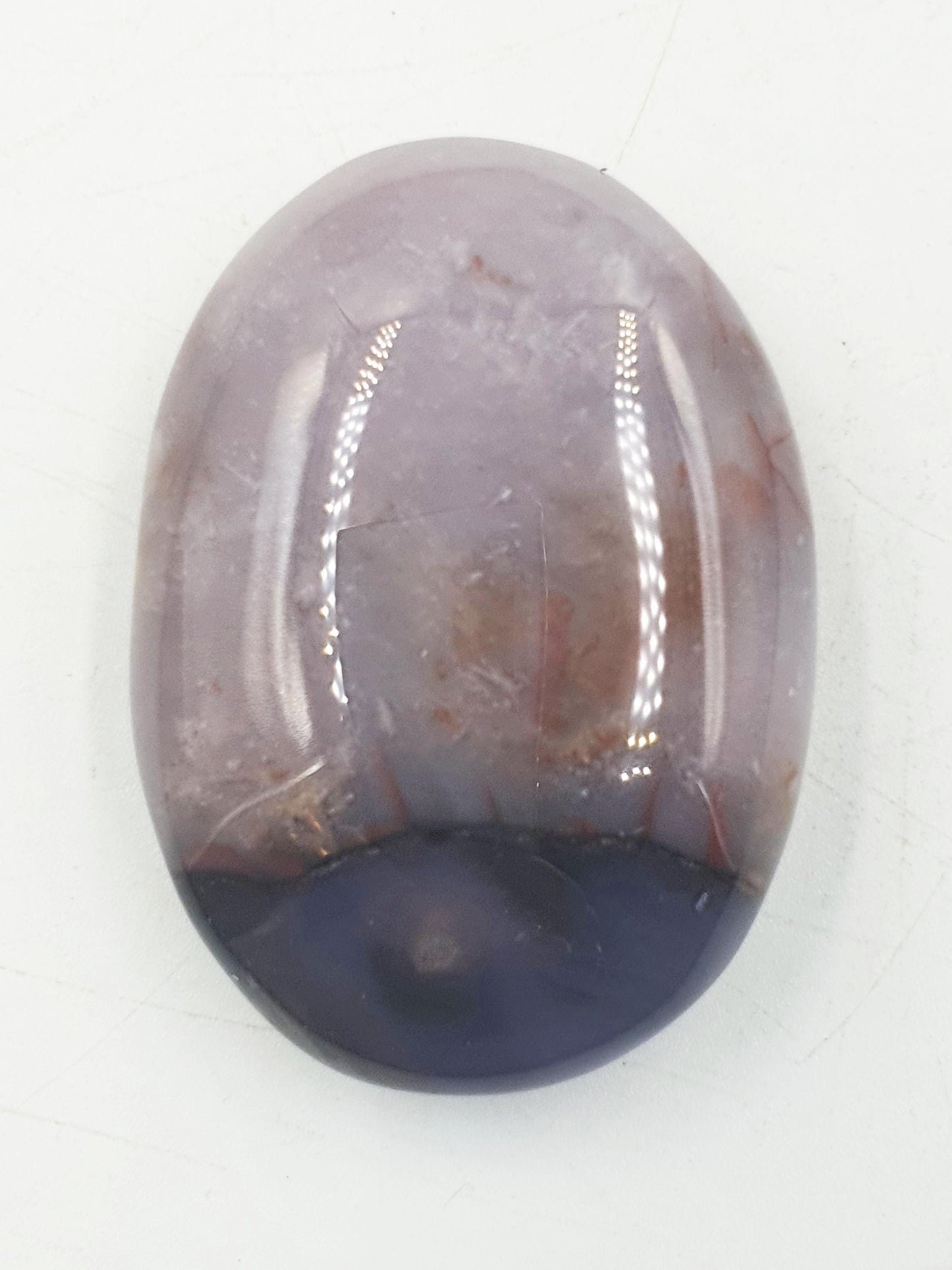 Unique Blue Flower Agate Palm / Sakura Agate Palm Stone / Blue Flower Agate Crystal / Meditation Palm - 65g