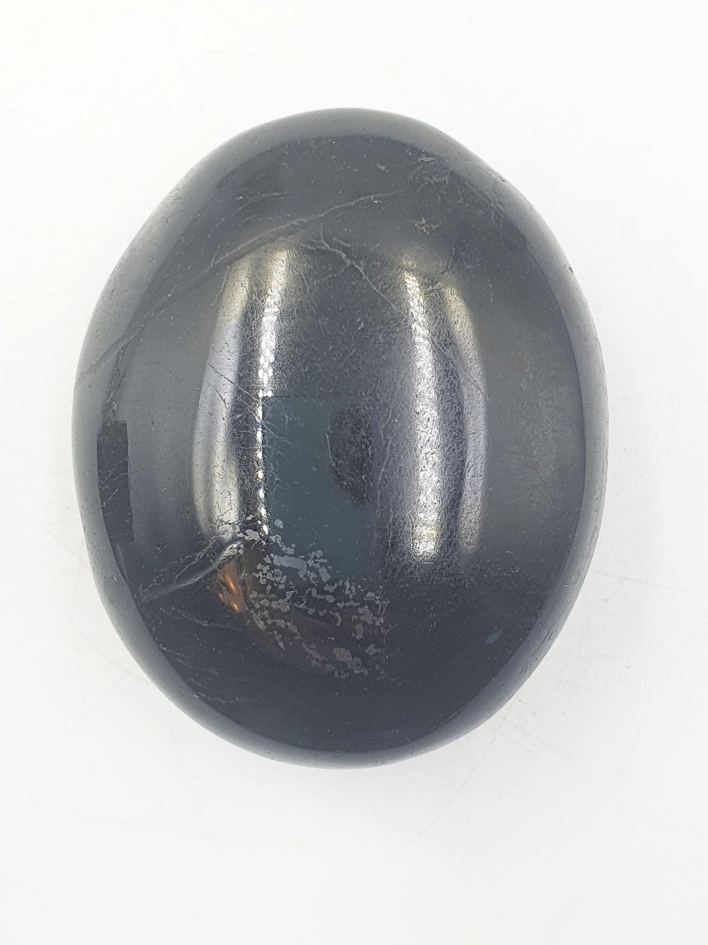 Large Black Tourmaline Palm / Tourmaline Palmstone / Meditation Palm / Reiki Crystal Palm - 155g