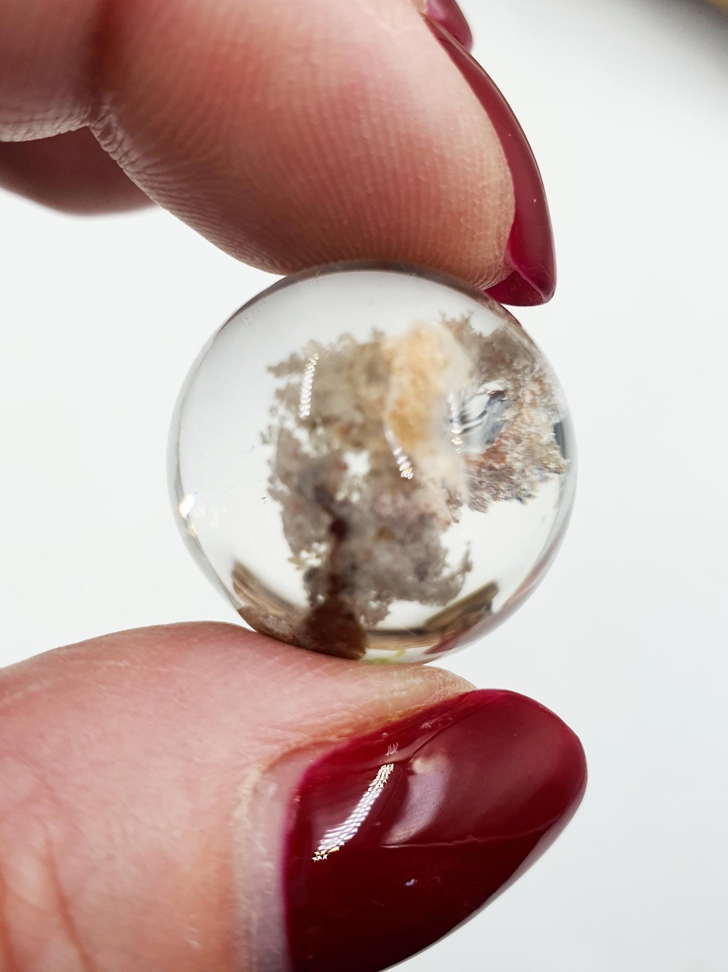 Gorgeous Little Garden Quartz Sphere/Lodolite Quartz Mini Sphere / Collectors Mini Sphere - 21mm