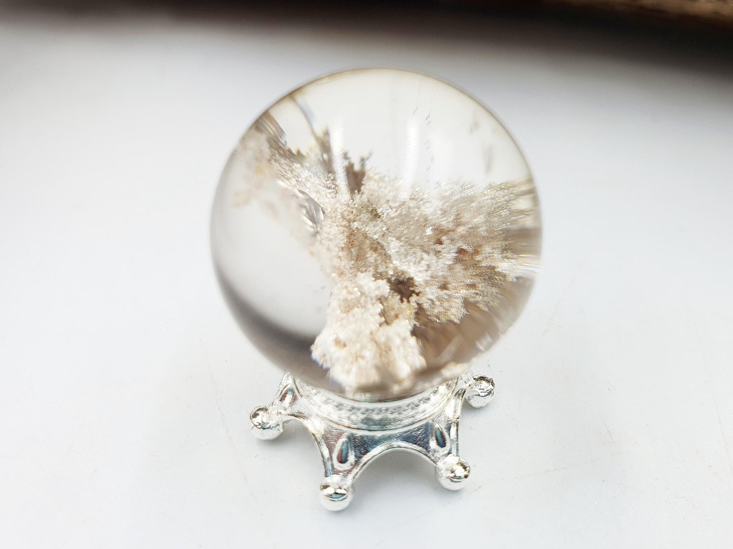 Gorgeous Little Garden Quartz Sphere/Lodolite Quartz Mini Sphere / Collectors Mini Sphere - 21mm