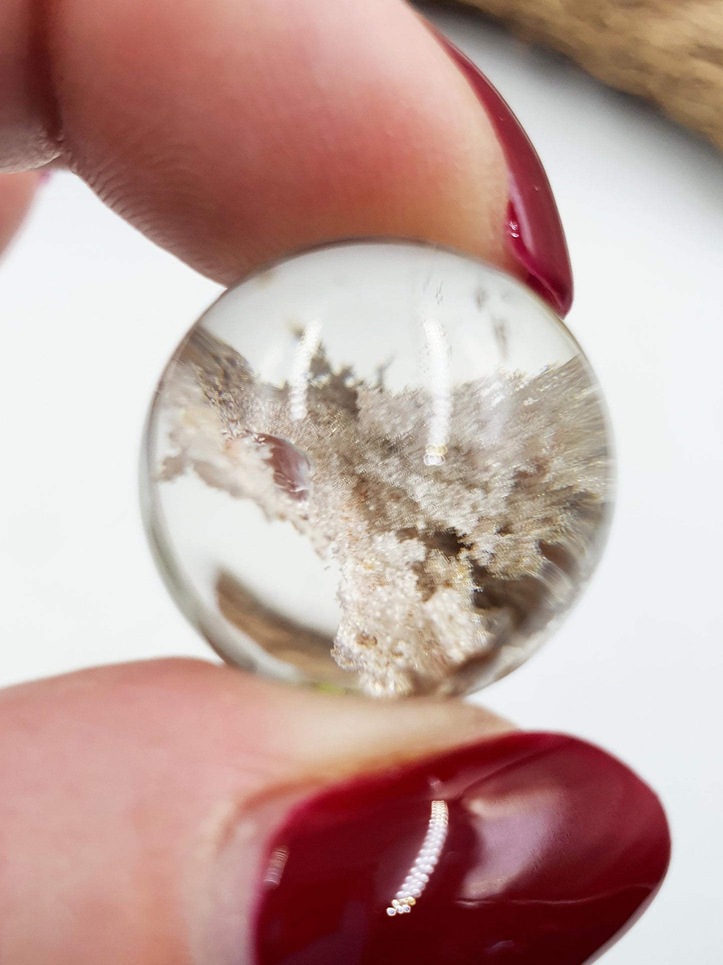 Gorgeous Little Garden Quartz Sphere/Lodolite Quartz Mini Sphere / Collectors Mini Sphere - 21mm
