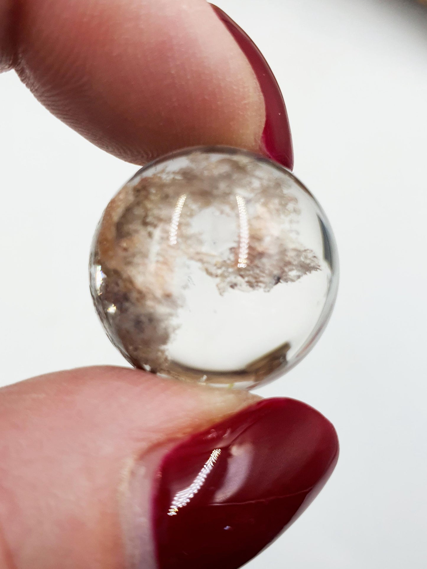 Gorgeous Little Garden Quartz Sphere/Lodolite Quartz Mini Sphere / Collectors Mini Sphere - 21mm