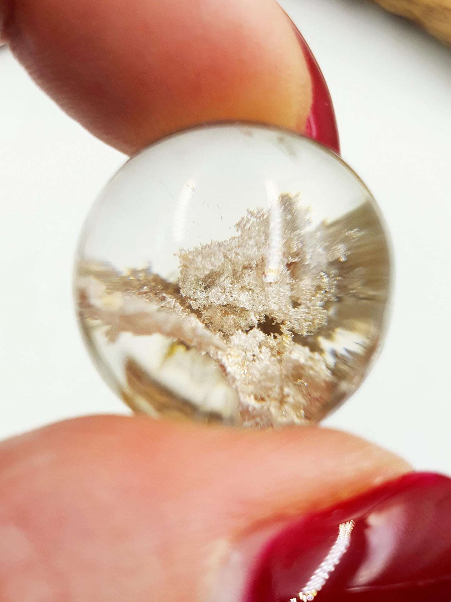 Gorgeous Little Garden Quartz Sphere/Lodolite Quartz Mini Sphere / Collectors Mini Sphere - 21mm