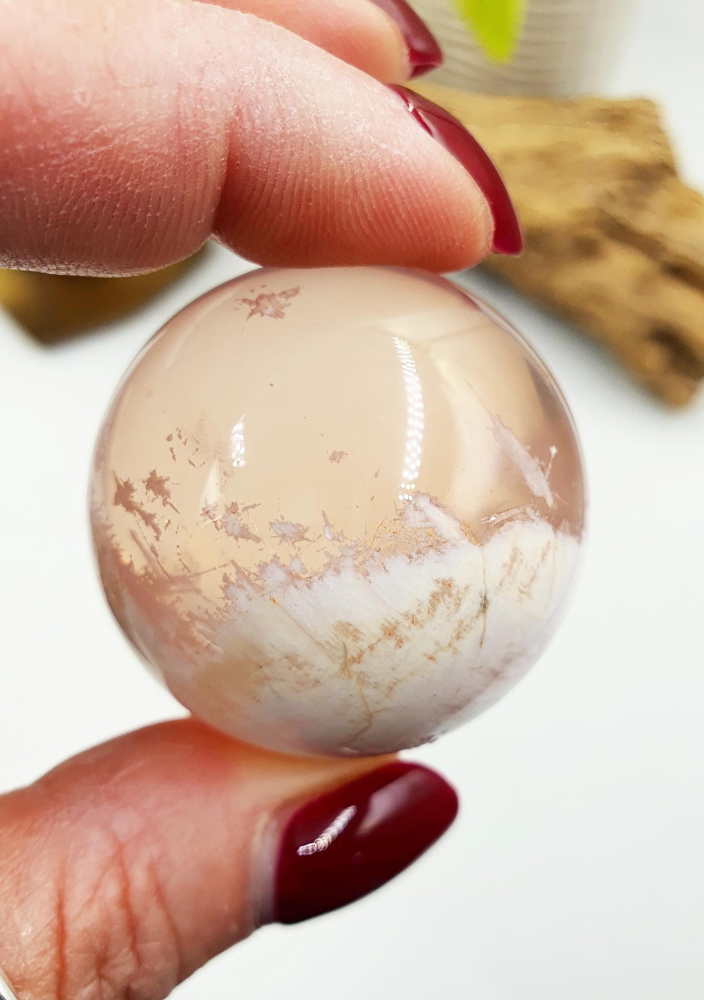 Rare Rose Quartz with Garden and strong Starlight / Garden Rose Quartz Sphere / Collectors Crystal Sphere / Rose Lodolite Sphere - 39.7mm