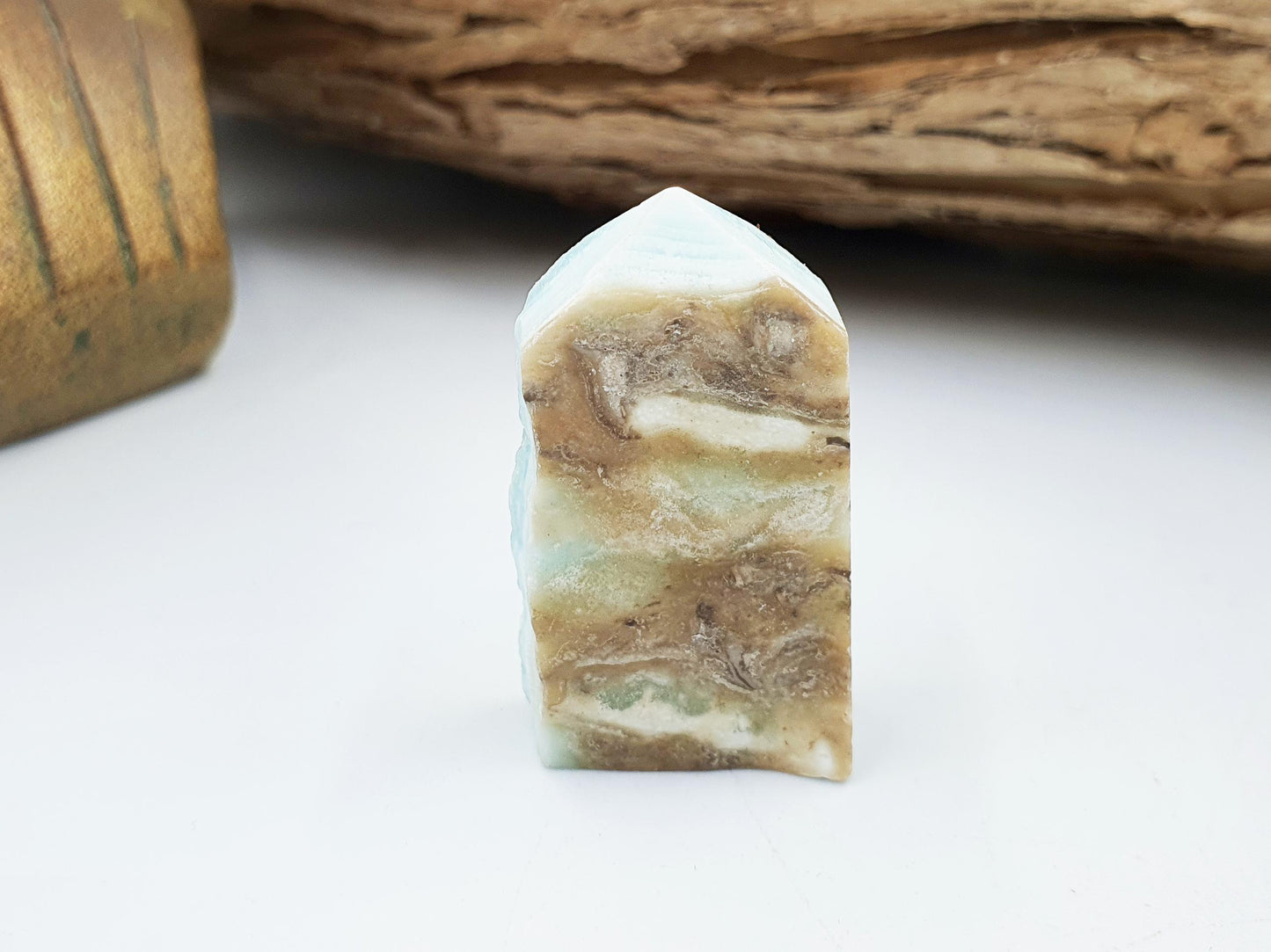 Natural Larimar Mini Tower / Natural Larimar Point / Natural Larimar / Rare Crystal - 11.1g