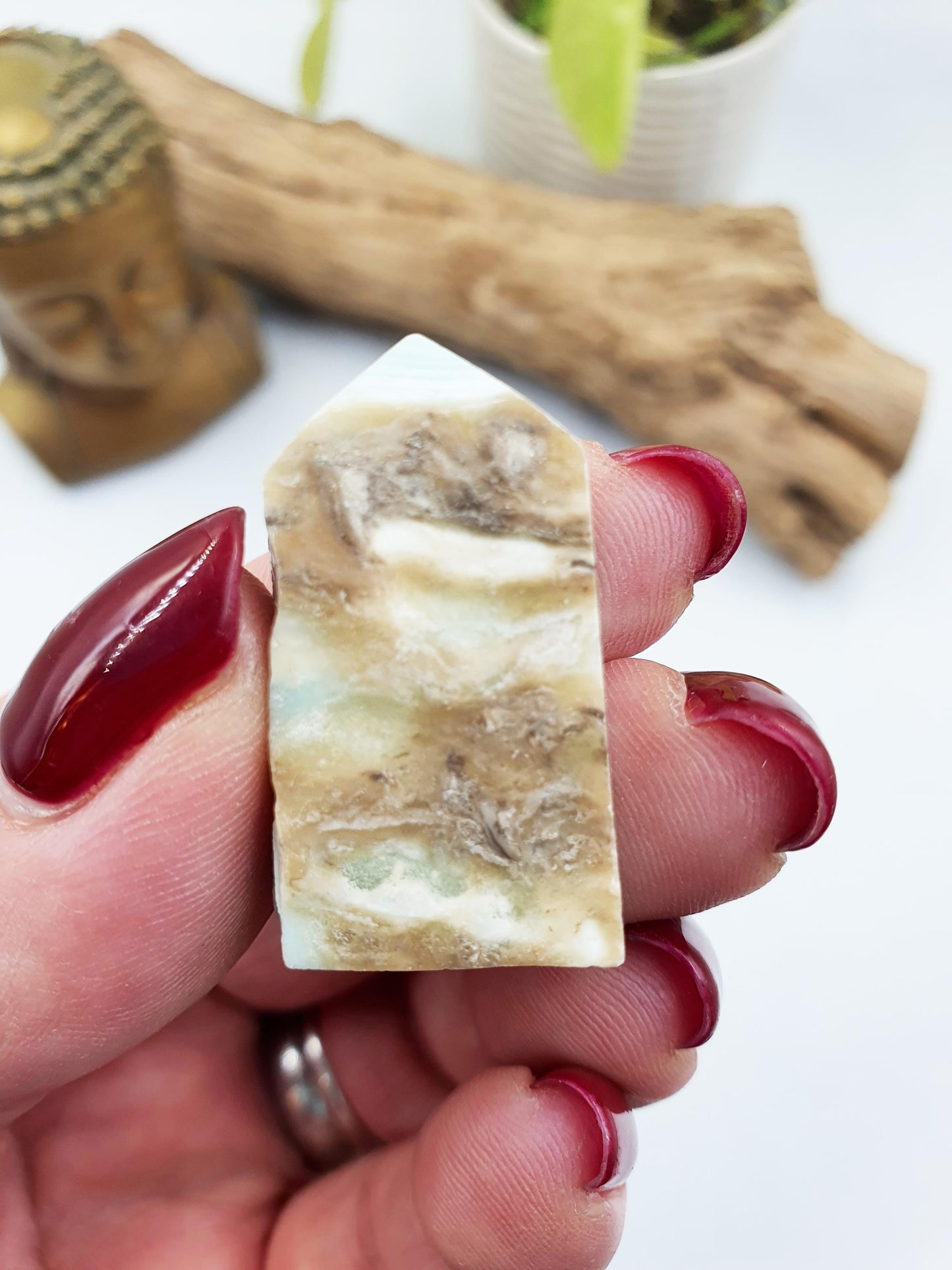 Natural Larimar Mini Tower / Natural Larimar Point / Natural Larimar / Rare Crystal - 11.1g