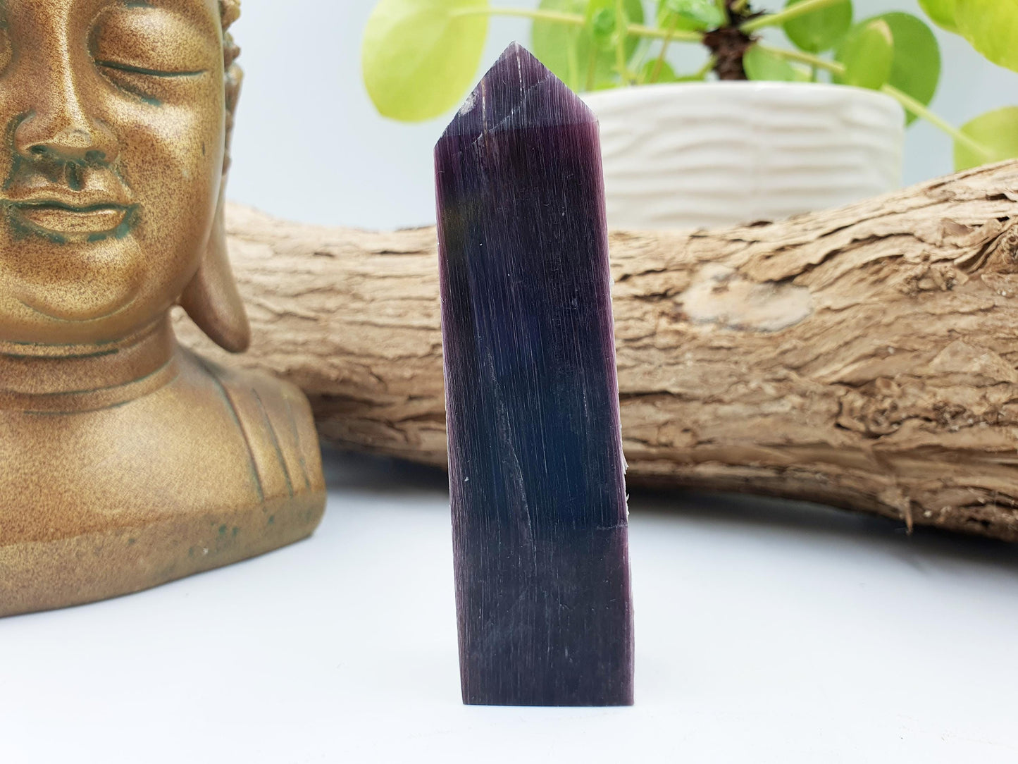 Flashy Purple Mica Point / Purple Mica Tower / Lepidolite Point / Purple Mica Obelisk / Healing Tower - 75g