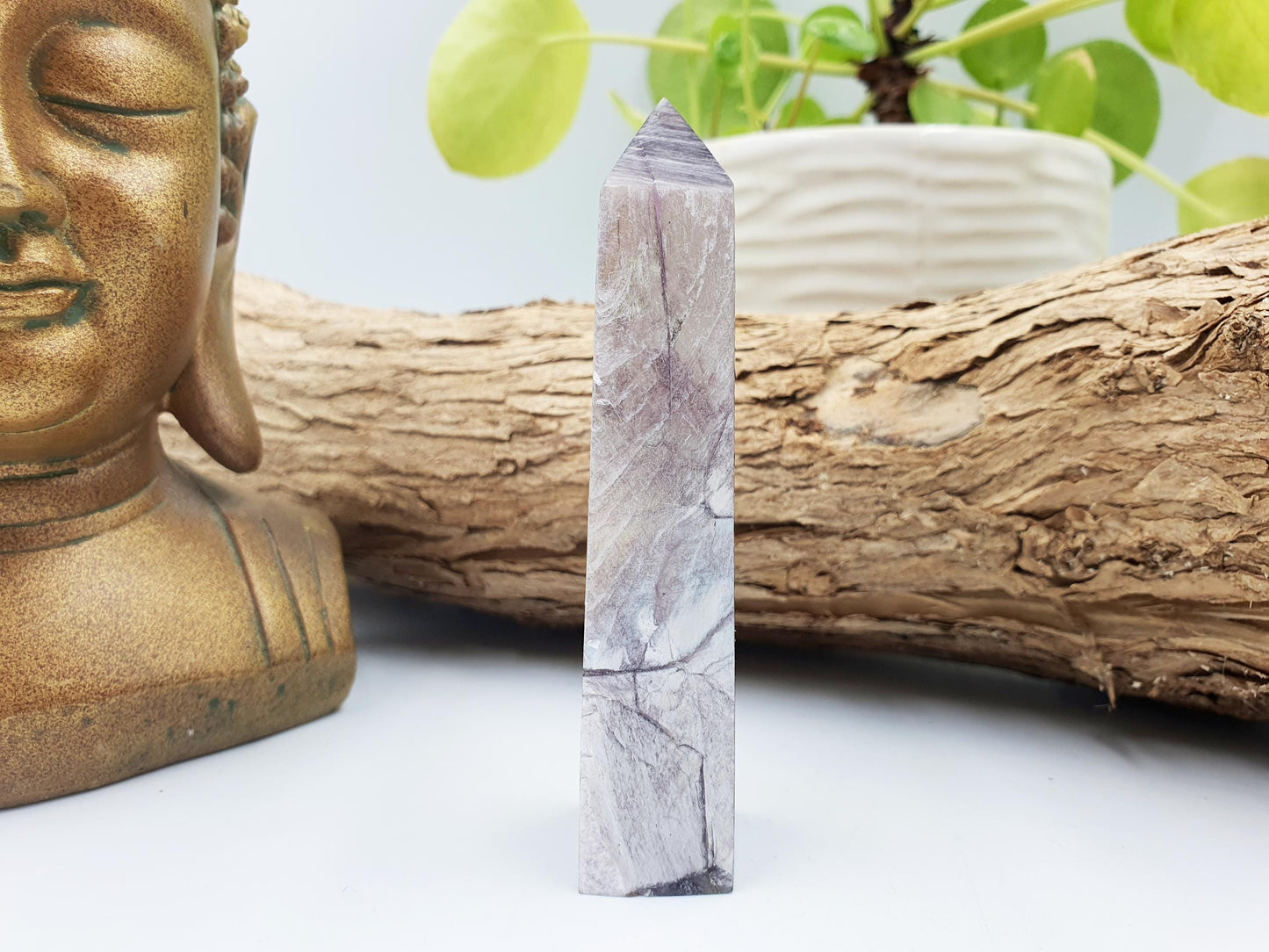 Flashy Purple Mica Point / Purple Mica Tower / Lepidolite Point / Purple Mica Obelisk / Healing Tower - 75g