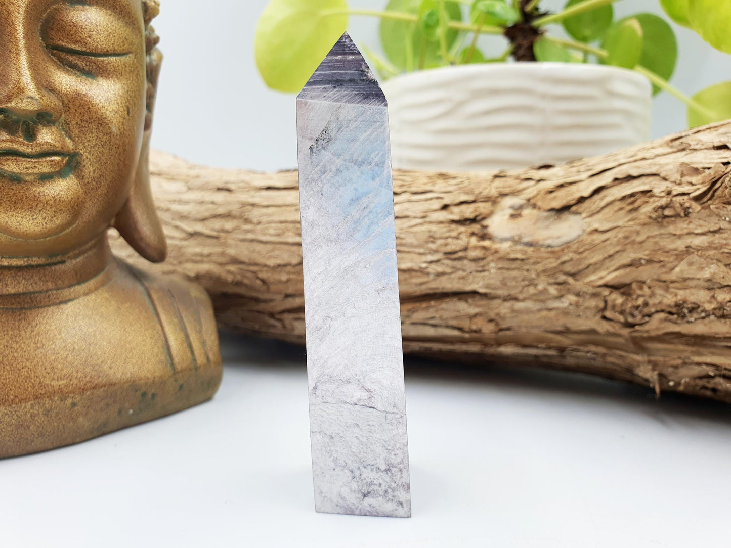 Flashy Purple Mica Point / Purple Mica Tower / Lepidolite Point / Purple Mica Obelisk / Healing Tower - 75g