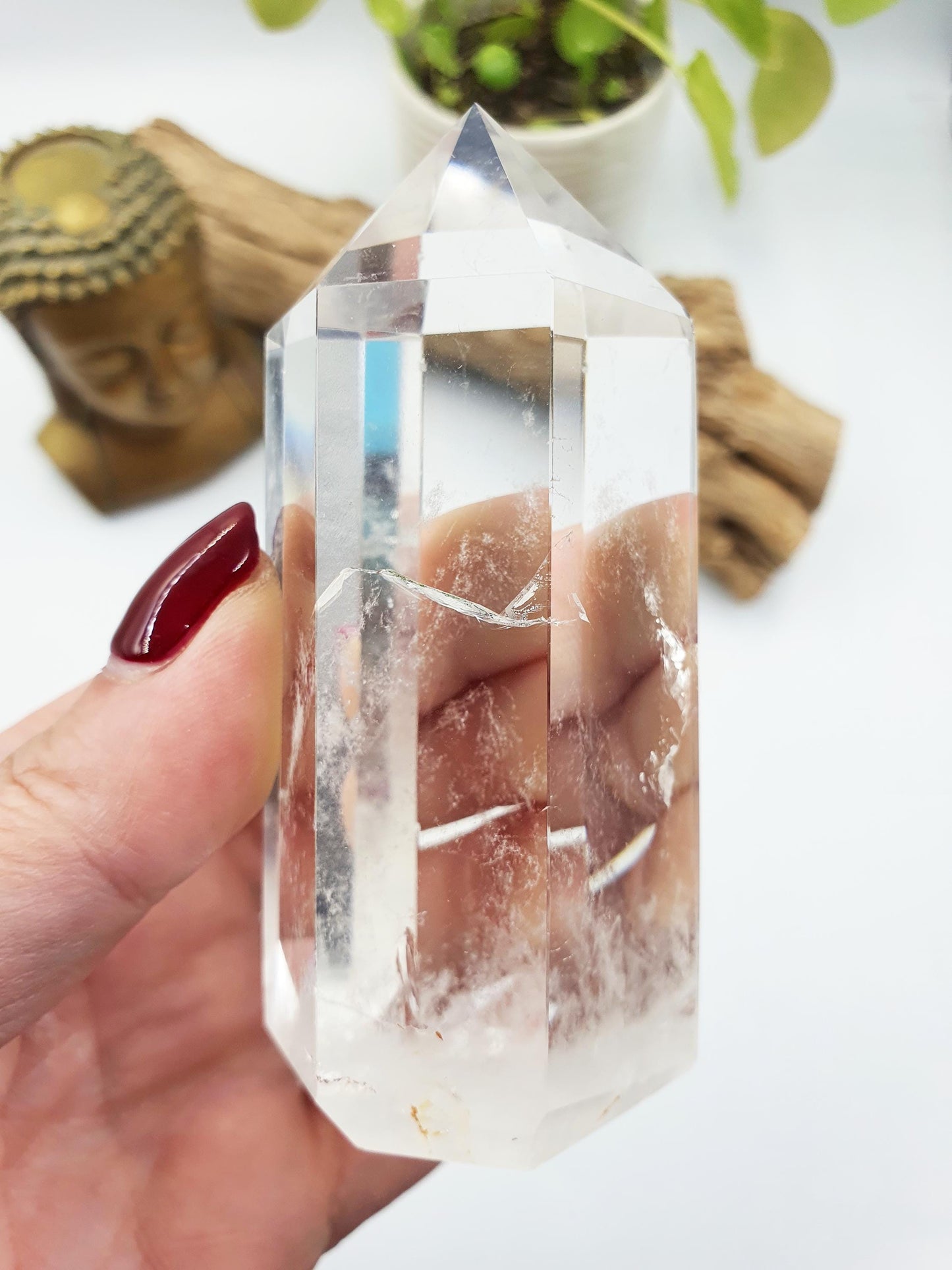 Large High Grade Clear Quartz Tower / Clear Quartz Point / Clear Quartz Obelisk / Healing Tower - 235g