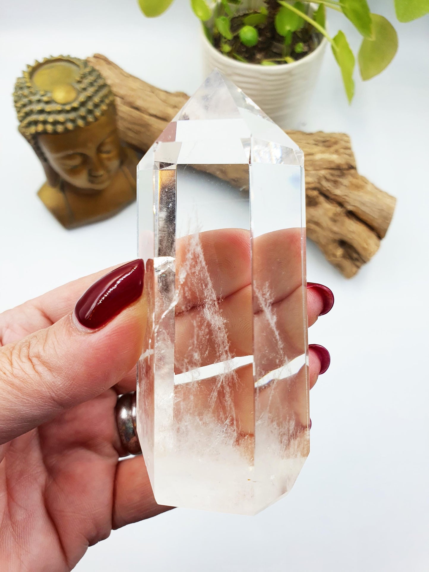 Large High Grade Clear Quartz Tower / Clear Quartz Point / Clear Quartz Obelisk / Healing Tower - 235g