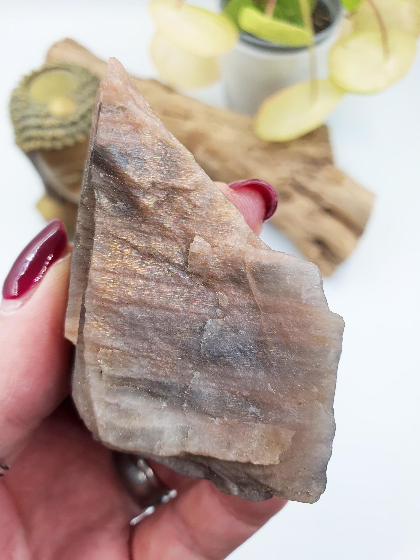 Rare Flashy Raw Skeletal Moonstone / Skeletal Moonstone Rough / Skeletal Moonstone Specimen / Skeletal Raw- 70g