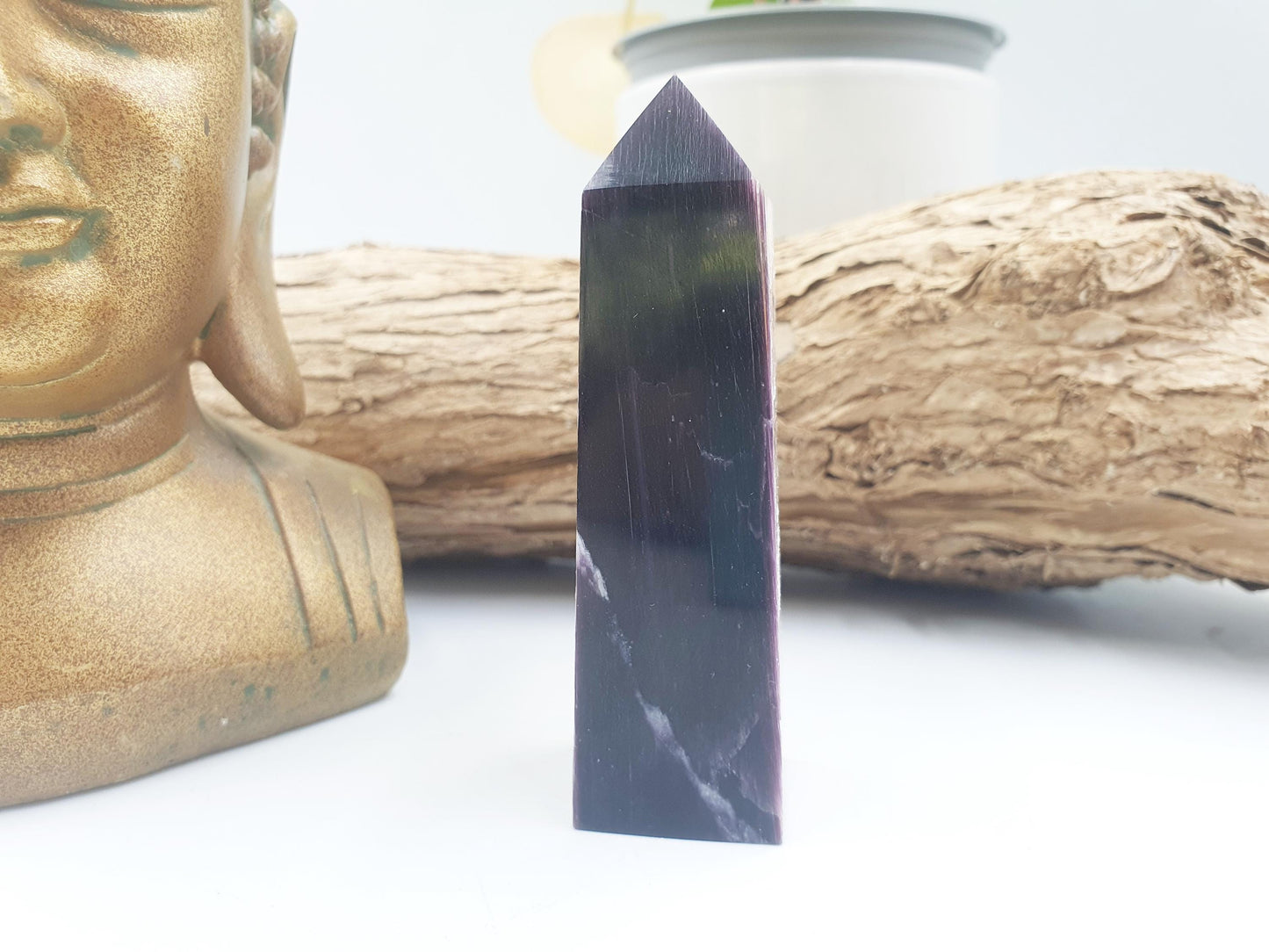 Flashy Purple Mica Point / Purple Mica Tower / Lepidolite Point / Purple Mica Obelisk / Healing Tower - 100g