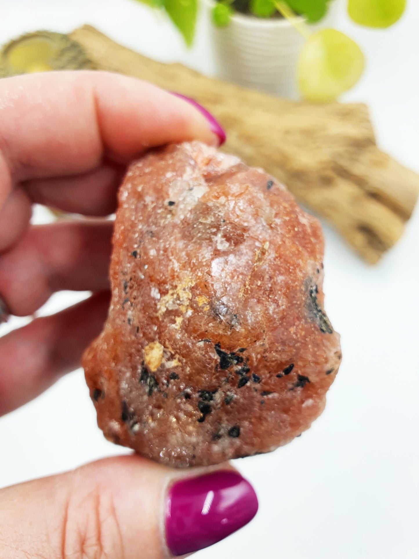 Flashy Raw Sunstone / Sunstone Specimen / Rough Sunstone / Natural Sunstone Chunk - 135g