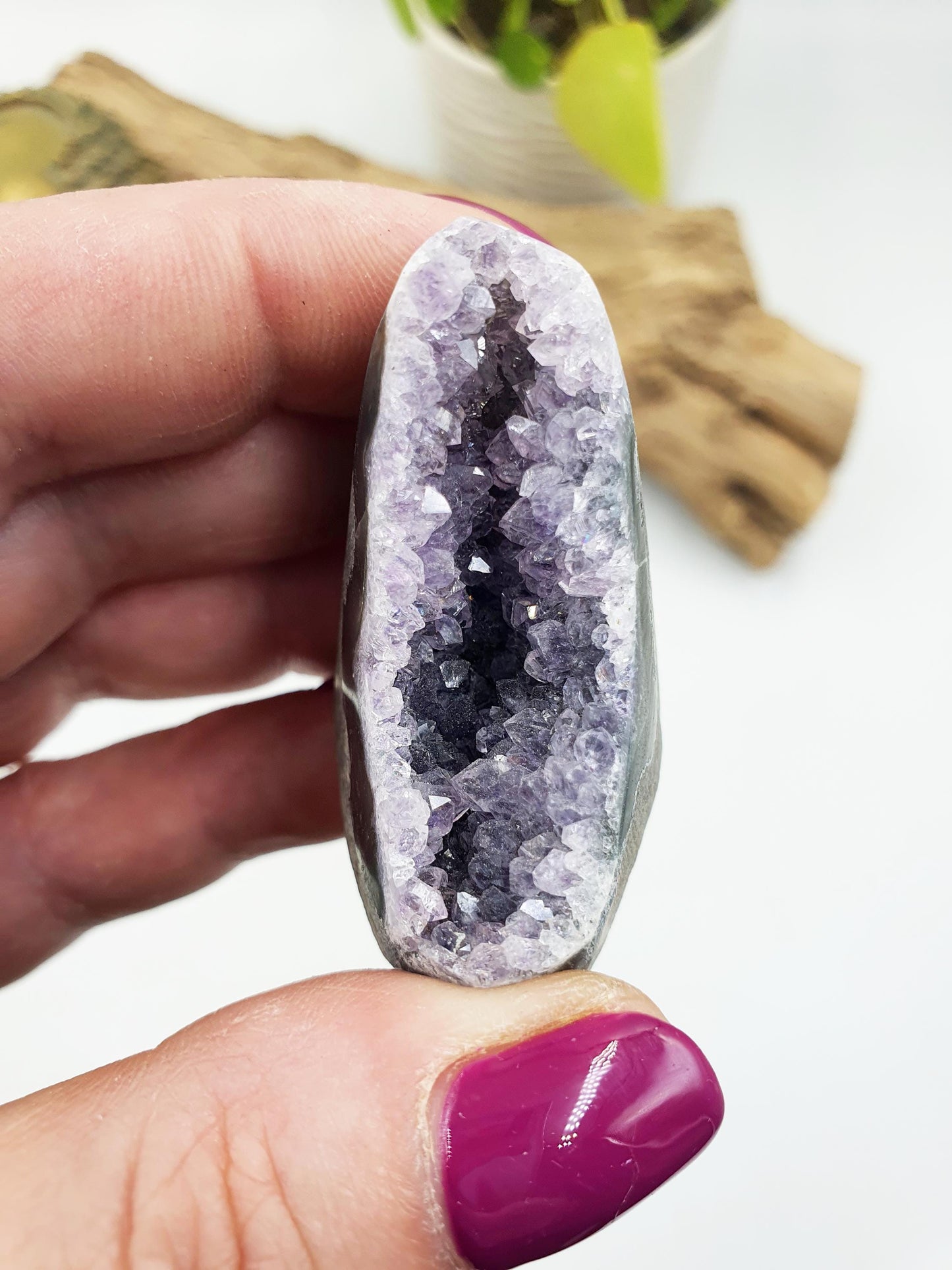Cute Mini Amethyst Cluster Geode / Amethyst Geode / Amethyst Freeform / Raw Amethyst - 45g