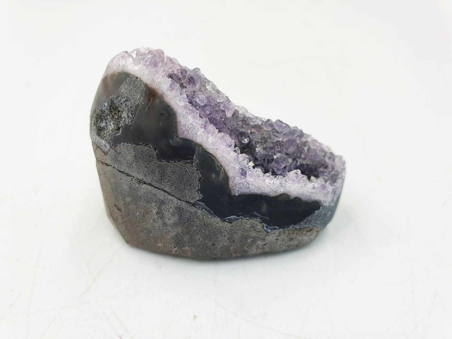 Cute Mini Amethyst Cluster Geode / Amethyst Geode / Amethyst Freeform / Raw Amethyst - 45g