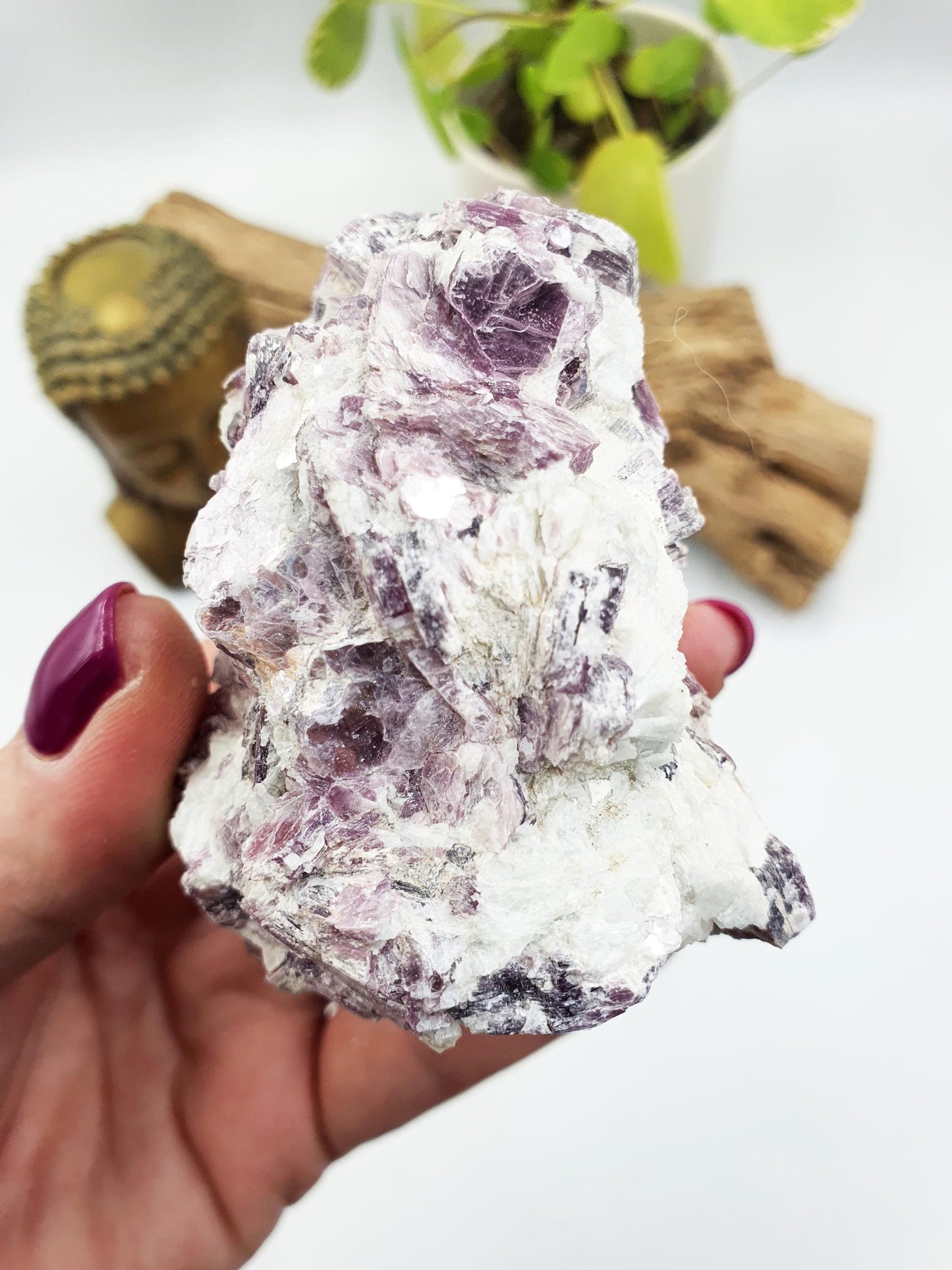Sparkly Raw Purple Mica / Large Purple Mica Palm Specimen / Lepidolite Raw / Rough Purple Mica / Purple Mica Chunk - 270g