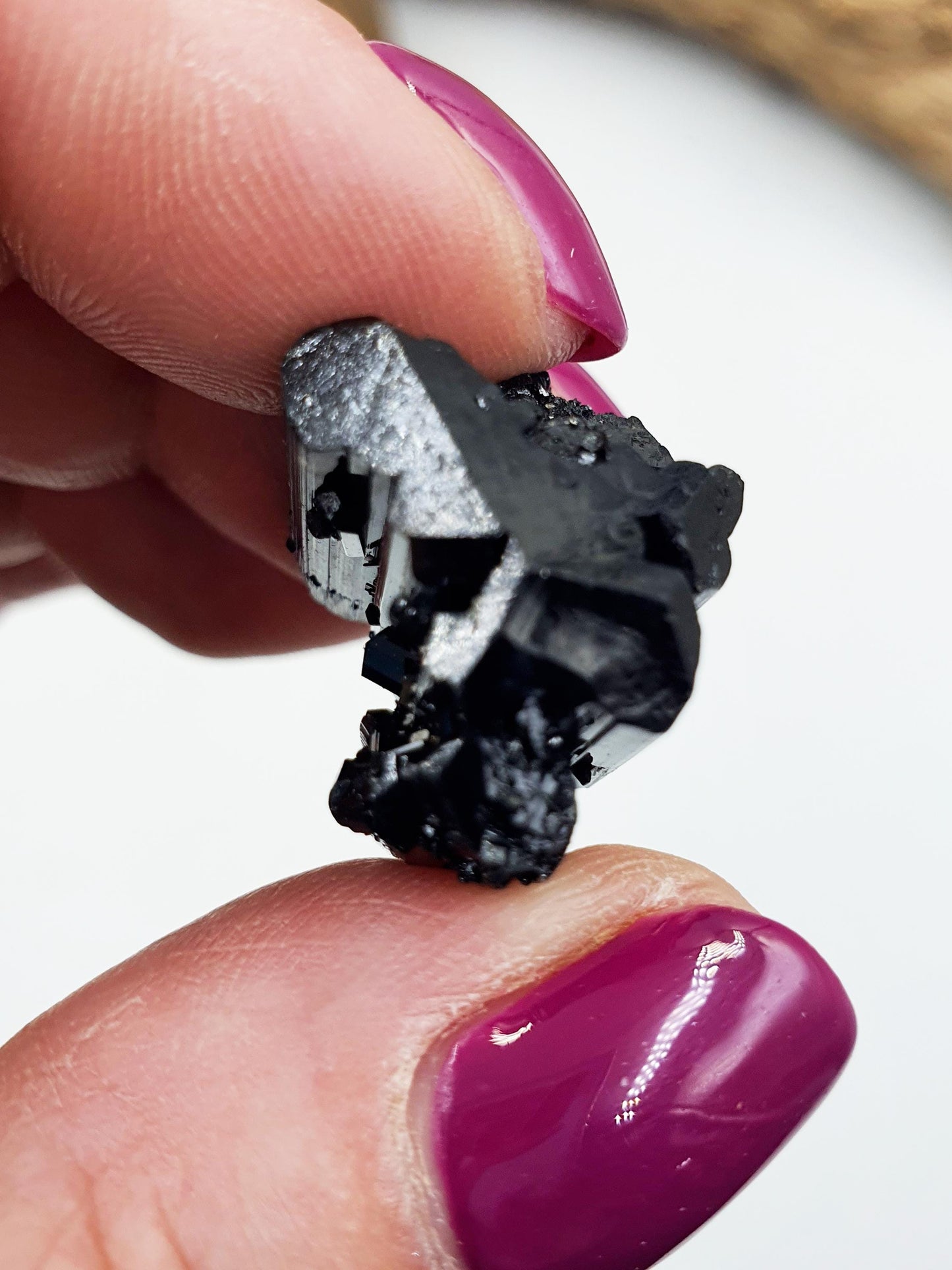 High Grade Flashy Raw Black Tourmaline Piece / Raw Sparkly Tourmaline / Raw Crystal / Tourmaline Specimen / Pendant Making - 10g