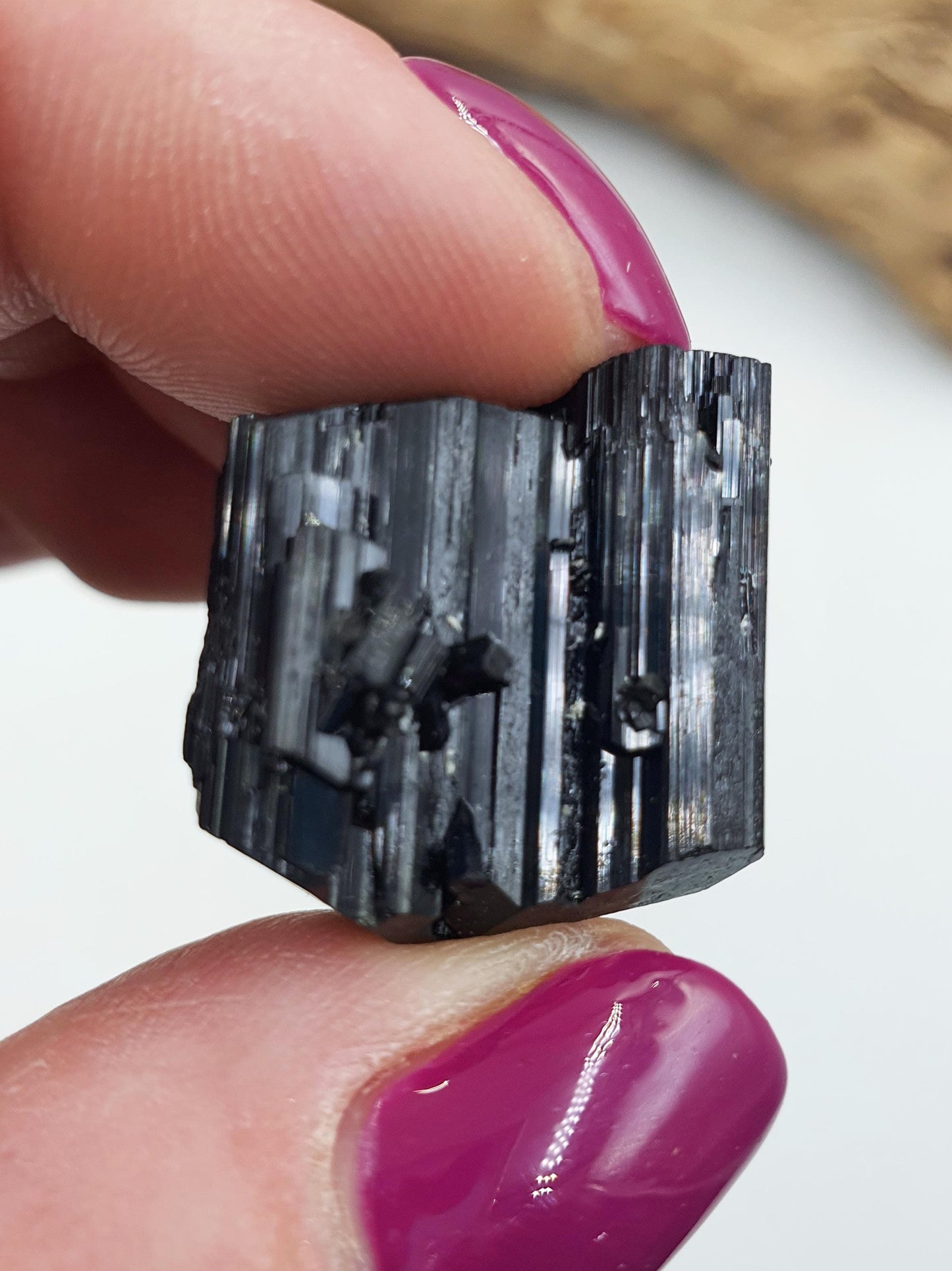 High Grade Flashy Raw Black Tourmaline Piece / Raw Sparkly Tourmaline / Raw Crystal / Tourmaline Specimen / Pendant Making - 10g