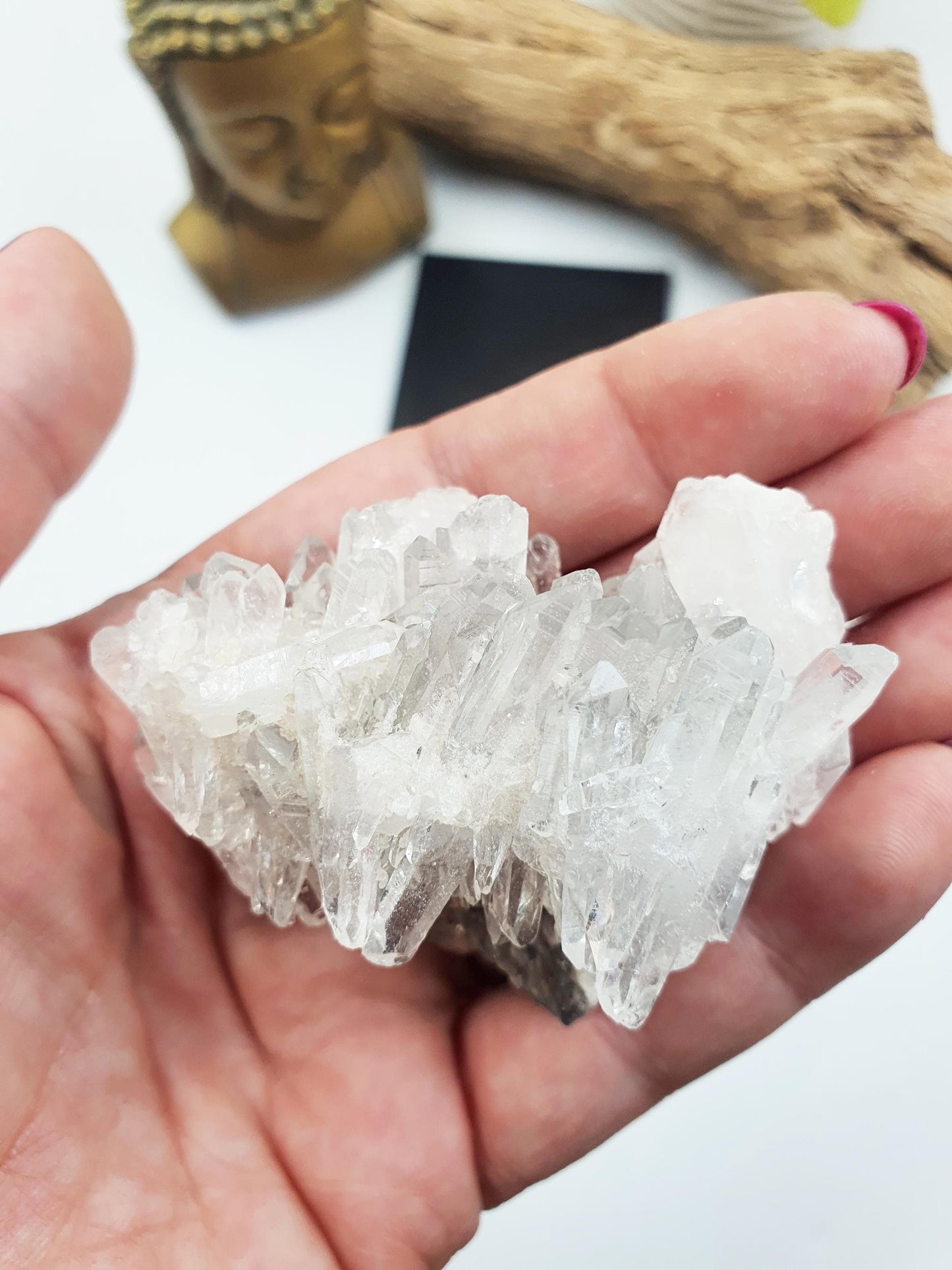 Cute Chrysanthemum Quartz Cluster / Raw Quartz Cluster / Mini Quartz Cluster - 88g