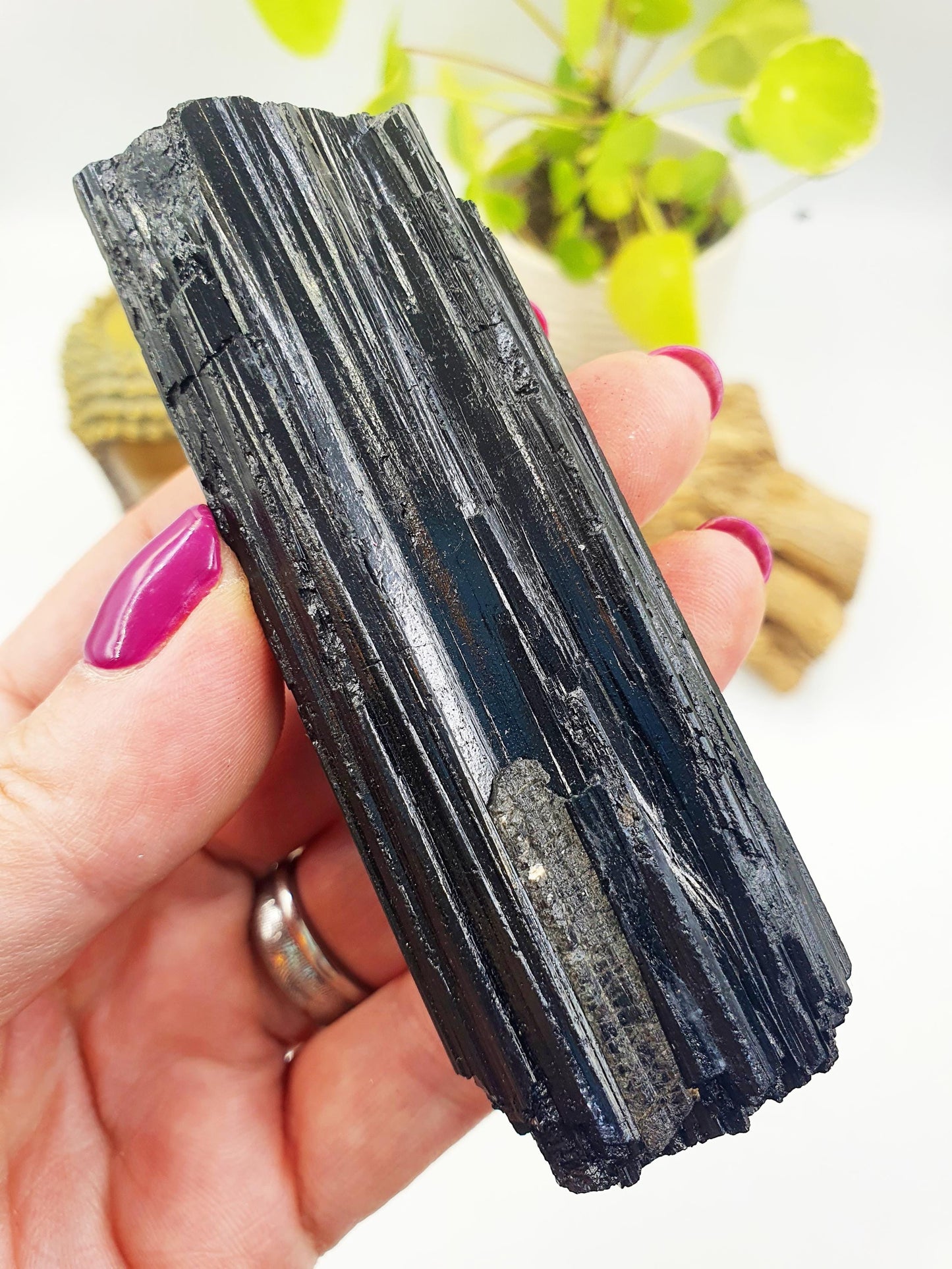 Flashy Raw Black Tourmaline / Raw Tourmaline / Raw Crystal / Tourmaline Specimen - 140g