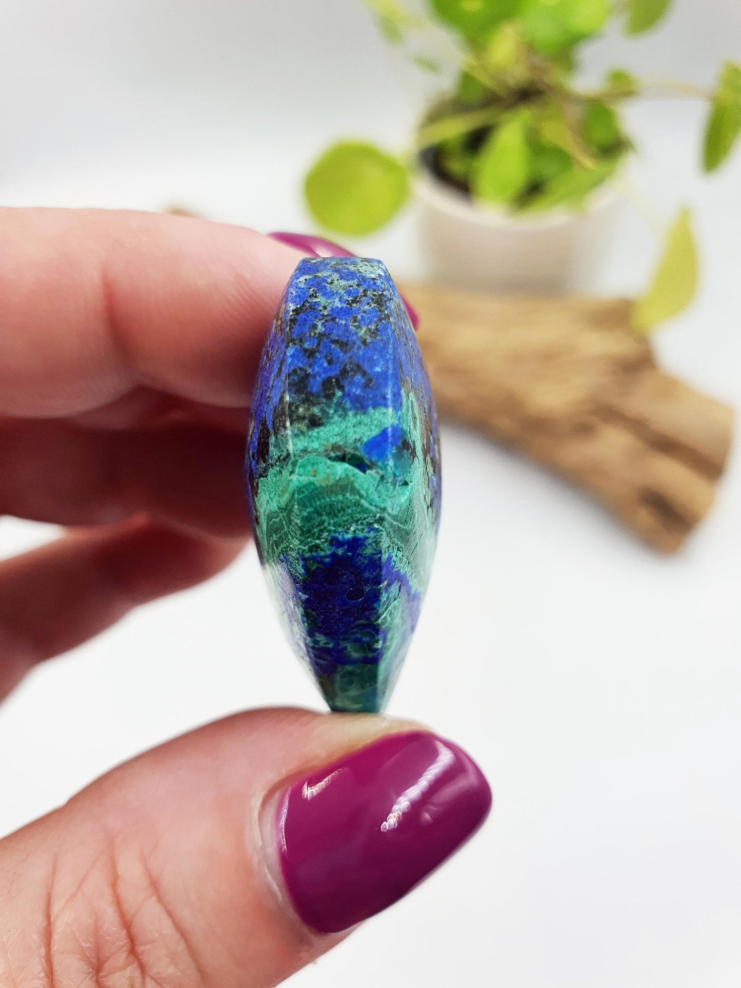 High Grade Azurite Crystal Heart / Stunning Azurite Puff Heart / Azurite Reki Crystal Heart / Collectors Crystal Heart - 35g