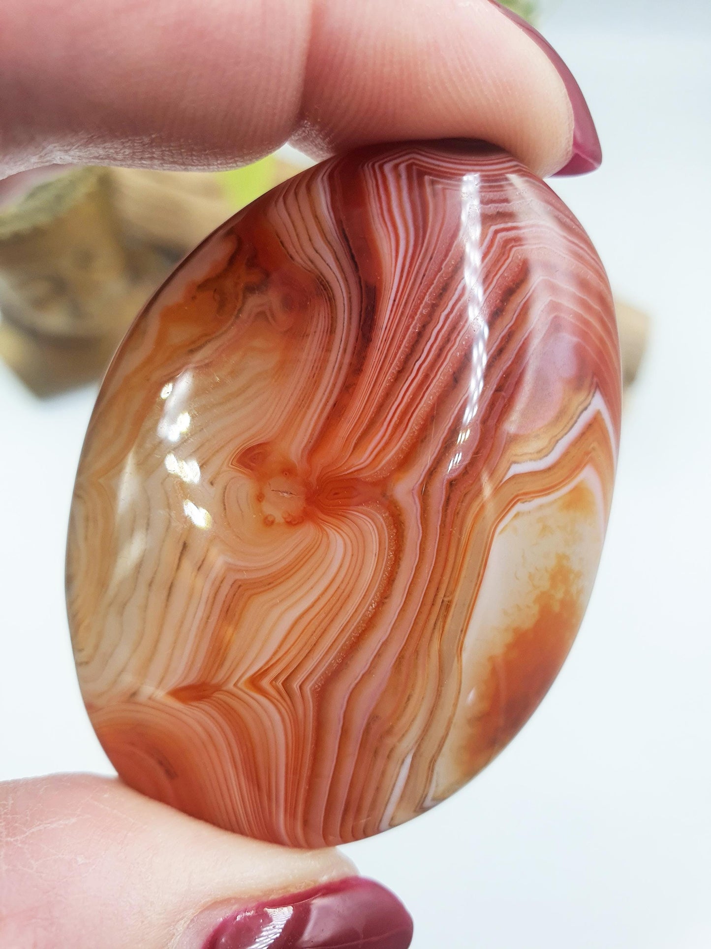 Stunning Sardonyx Palm / Sardonyx Palm Stone / Healing Palm / Meditation Palm / Reiki Crystal Palm - 45g