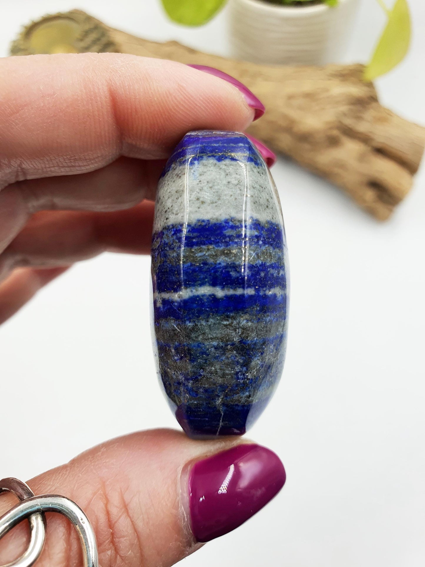 Beautiful Lapis Lazuli Palm / Lapis Lazuli Palmstone / Pocket Crystal / Meditation Palm / Lapis Reki Crystal Palm - 70g