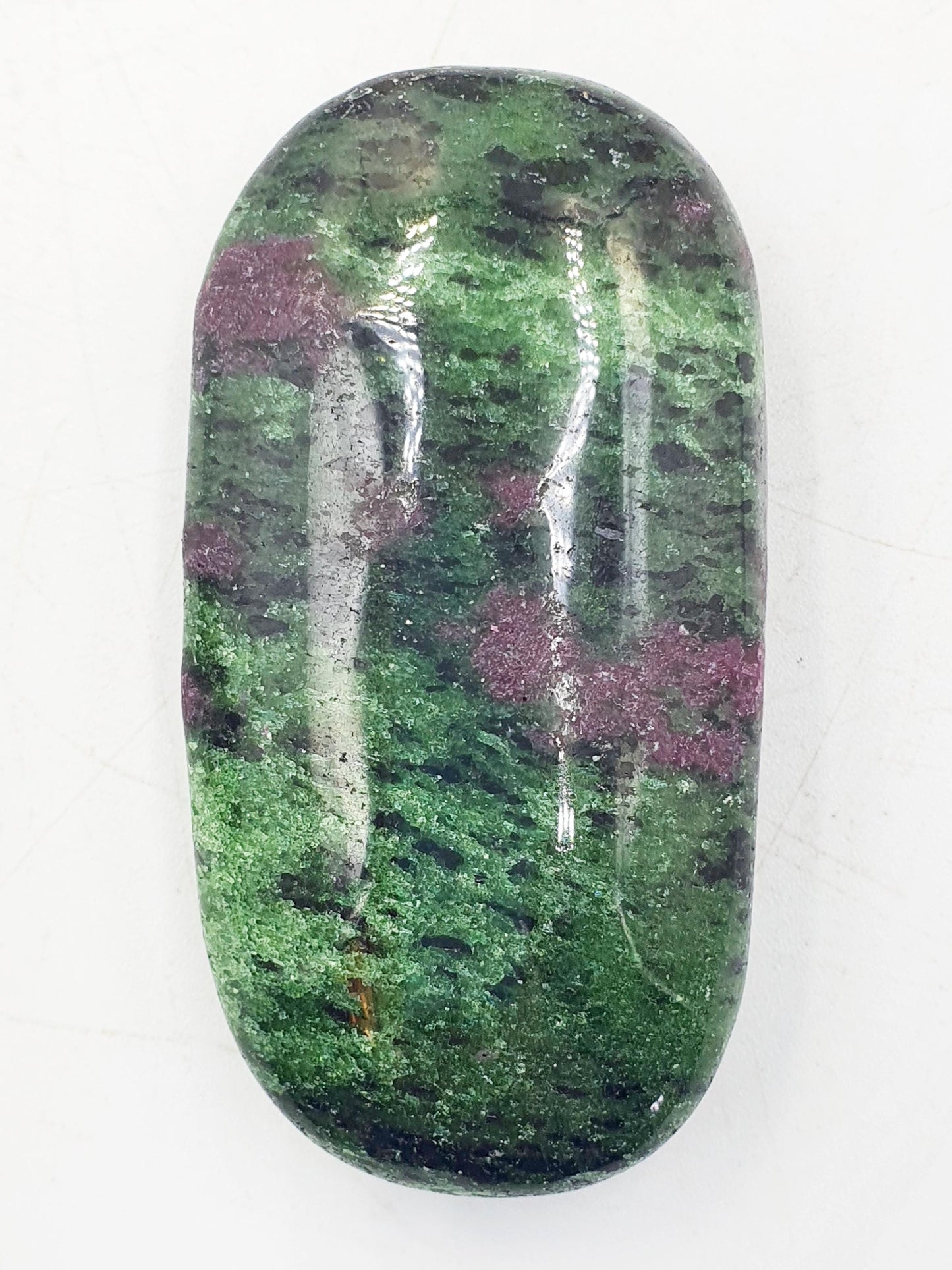 Ruby in Zoisite Palm / Ruby Zoisite Palm Stone / Anyolite Palm / Pocket Crystal / Meditation Palm / Reiki Crystal Palm - 65g