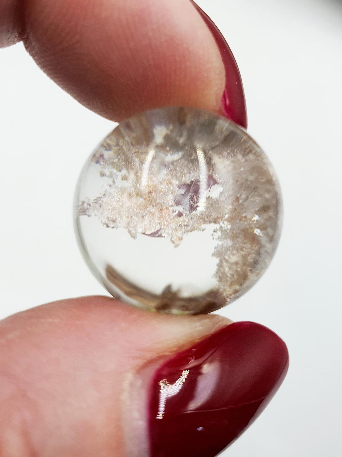 Gorgeous Little Garden Quartz Sphere/Lodolite Quartz Mini Sphere / Collectors Mini Sphere - 21mm