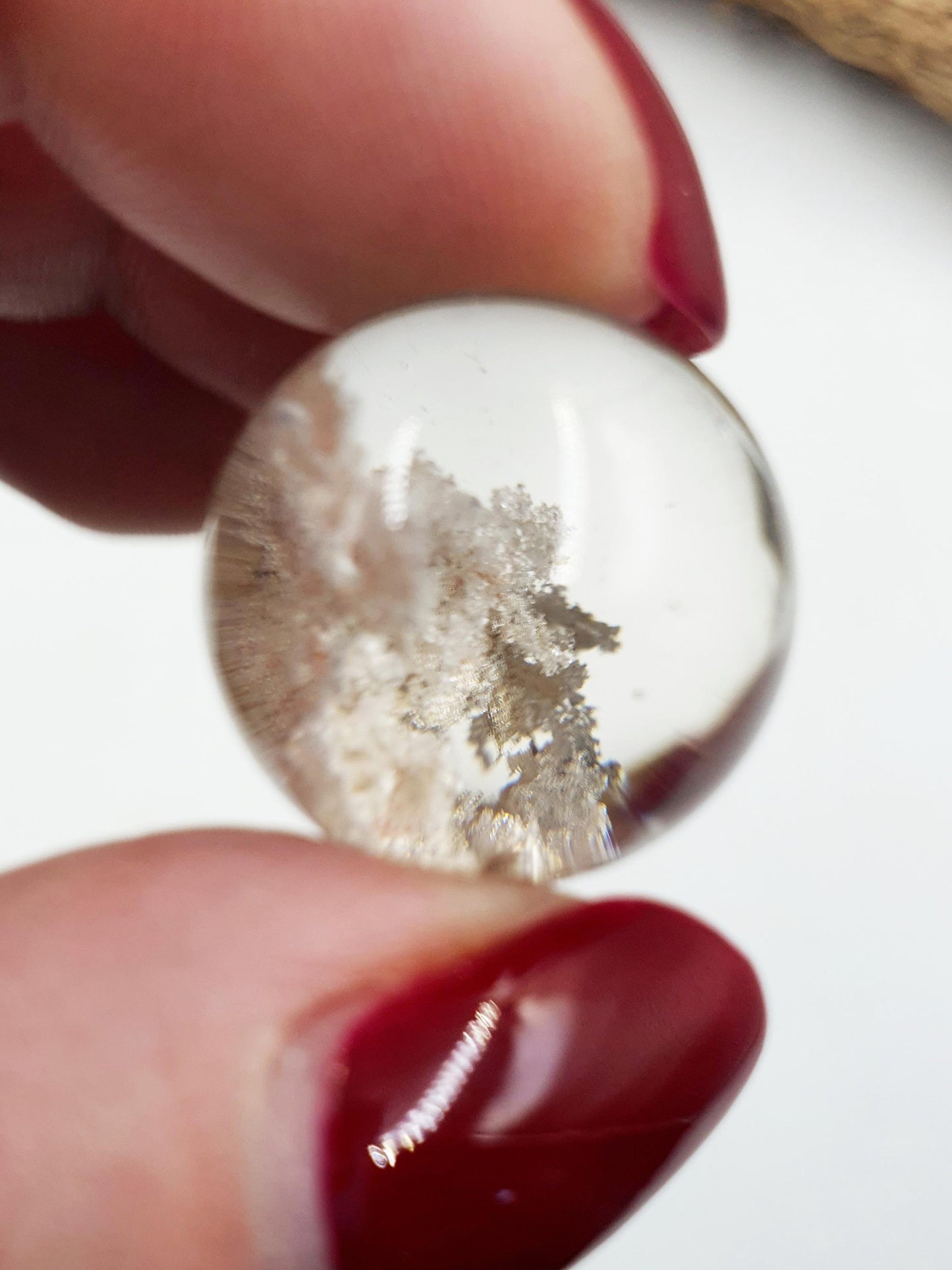 Gorgeous Little Garden Quartz Sphere/Lodolite Quartz Mini Sphere / Collectors Mini Sphere - 21mm