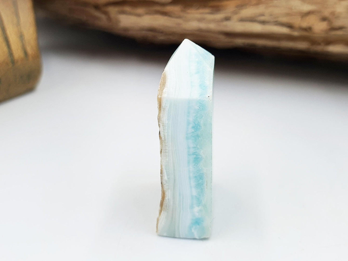 Natural Larimar Mini Tower / Natural Larimar Point / Natural Larimar / Rare Crystal - 11.1g