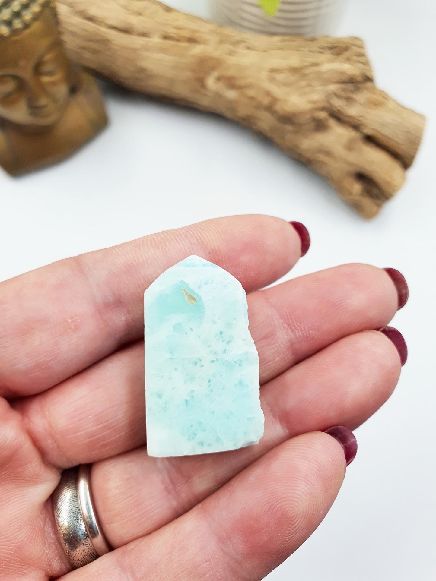 Natural Larimar Mini Tower / Natural Larimar Point / Natural Larimar / Rare Crystal - 11.1g