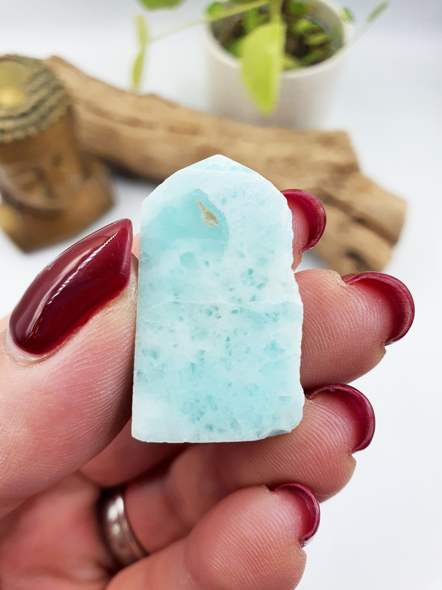 Natural Larimar Mini Tower / Natural Larimar Point / Natural Larimar / Rare Crystal - 11.1g