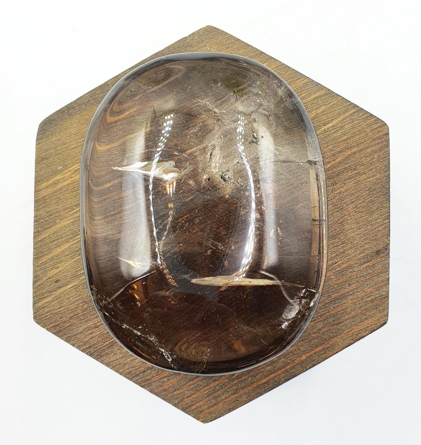 Unique Large Smoky Quartz Palm with rainbows / Smoky Quartz Palm Stone / Meditation Palm / Reiki Crystal Palm - 135g